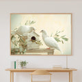 Warm Gallery Nursery Noahs Ark Doves Olive Branch Canvas Wall Art, Cozy Print for the Living Room — nursery-noahs-ark-doves-olive-branch-canvas-print.jpg