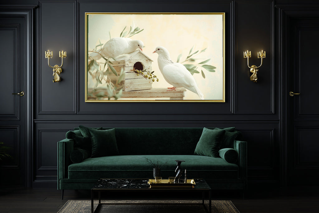 Warm Gallery Nursery Noahs Ark Doves Olive Branch Canvas Wall Art, Cozy Print for the Living Room — nursery-noahs-ark-doves-olive-branch-office-wall-art.jpg