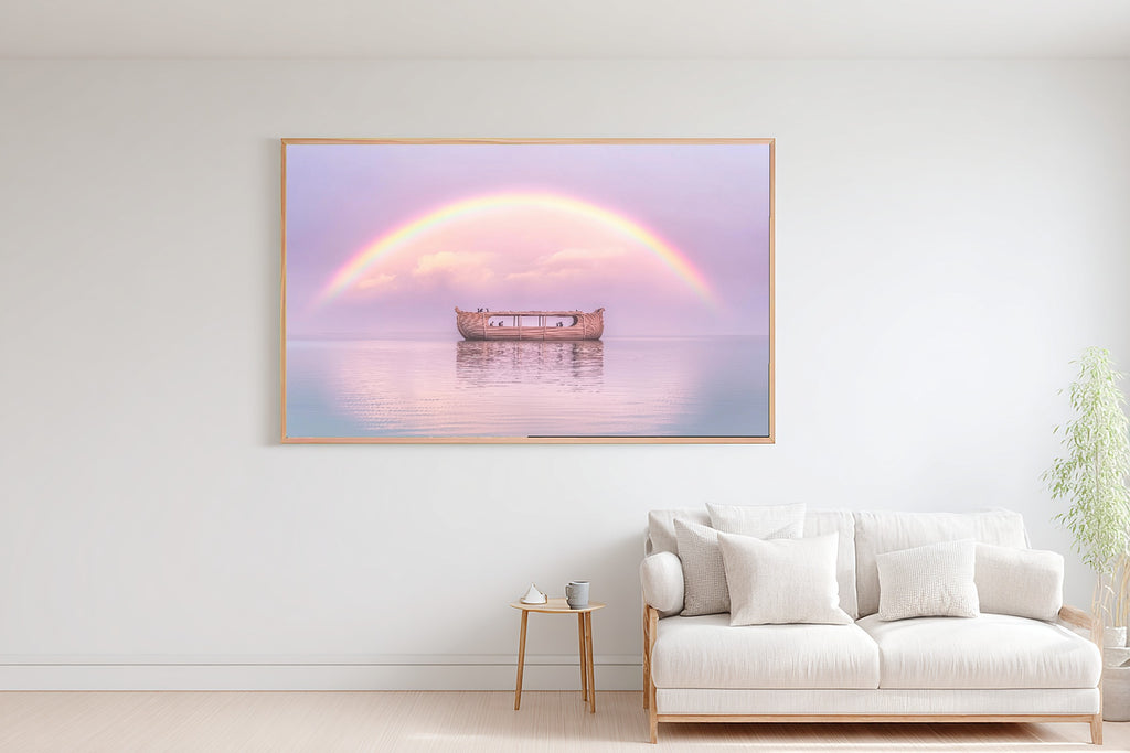 Heartfelt Pet Nursery Noahs Ark Giraffe Lion Pair Canvas Wall Art, Painterly Print for the Living Room — nursery-noahs-ark-giraffe-lion-pair-bedroom-wall-art.jpg