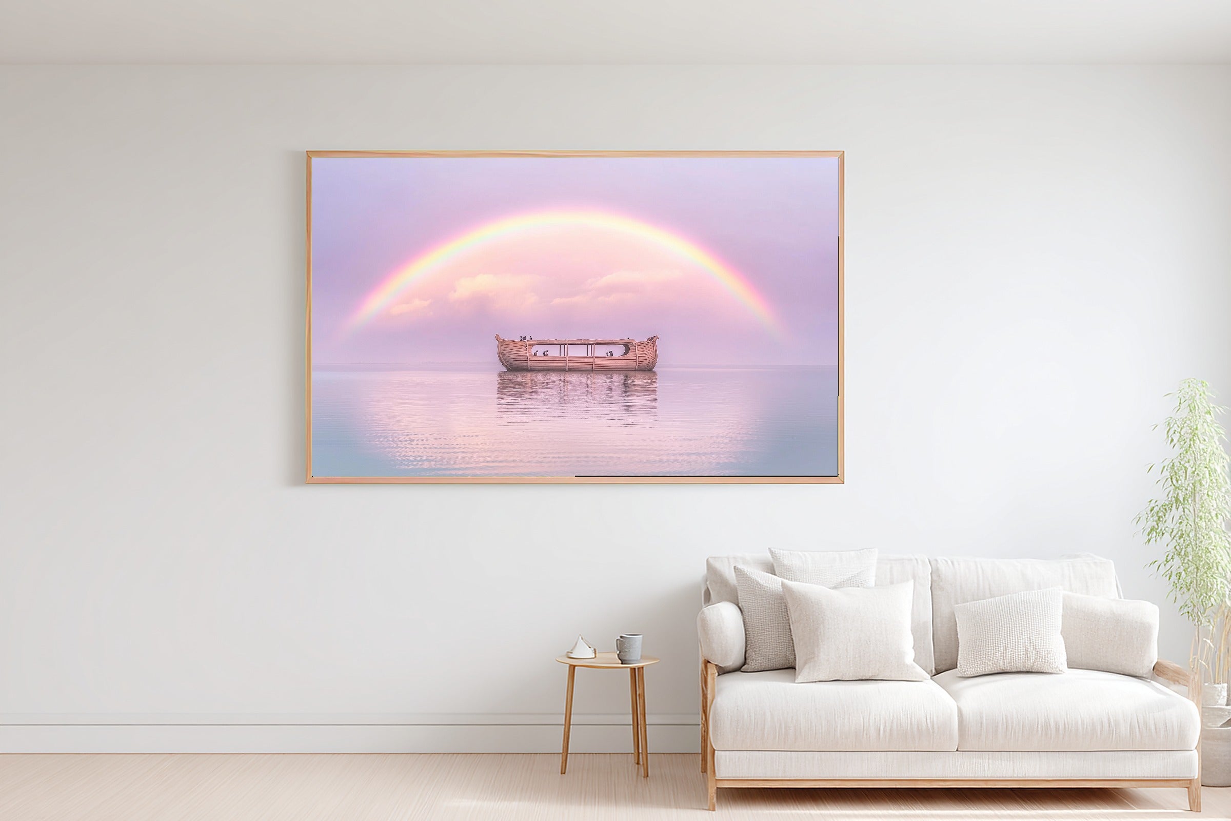 Heartfelt Pet Nursery Noahs Ark Giraffe Lion Pair Canvas Wall Art, Painterly Print for the Living Room — nursery-noahs-ark-giraffe-lion-pair-bedroom-wall-art.jpg