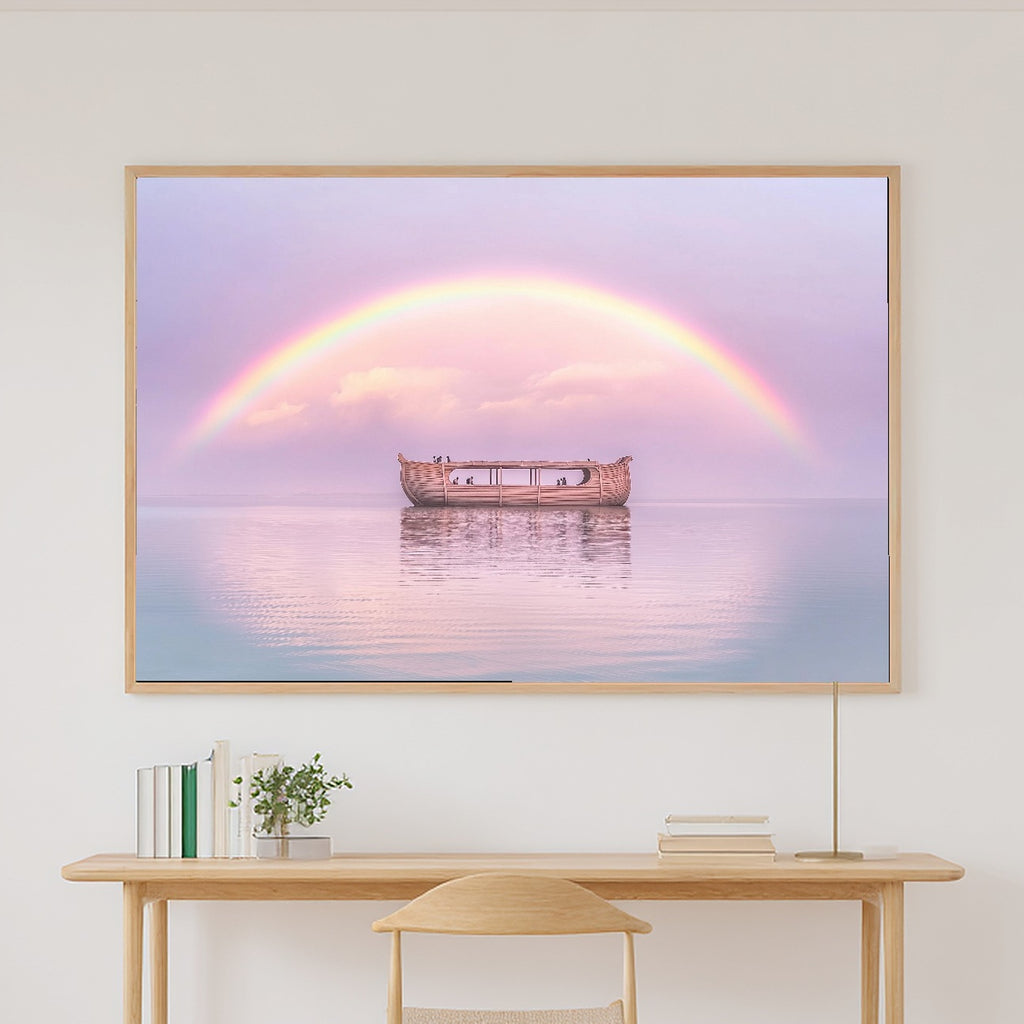Heartfelt Pet Nursery Noahs Ark Giraffe Lion Pair Canvas Wall Art, Painterly Print for the Living Room — nursery-noahs-ark-giraffe-lion-pair-canvas-print.jpg