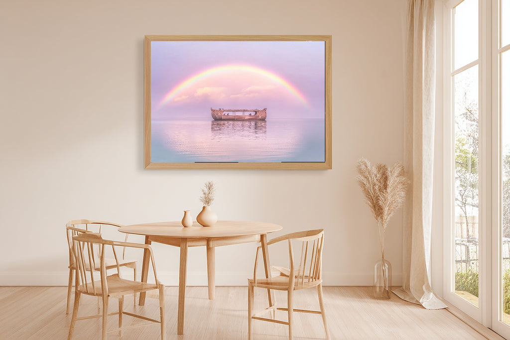 Heartfelt Pet Nursery Noahs Ark Giraffe Lion Pair Canvas Wall Art, Painterly Print for the Living Room — nursery-noahs-ark-giraffe-lion-pair-dining-room-wall-art.jpg