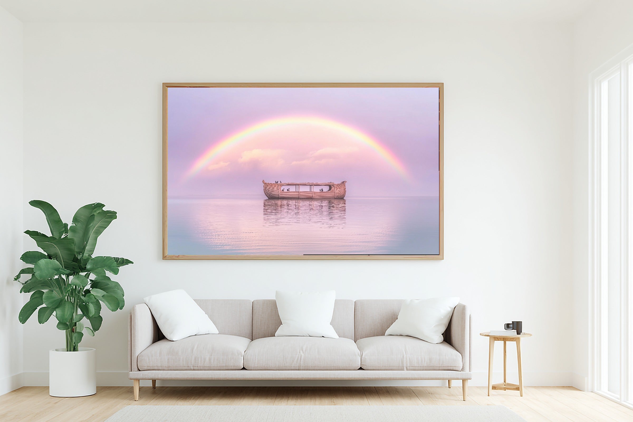 Heartfelt Pet Nursery Noahs Ark Giraffe Lion Pair Canvas Wall Art, Painterly Print for the Living Room — nursery-noahs-ark-giraffe-lion-pair-living-room-wall-art.jpg
