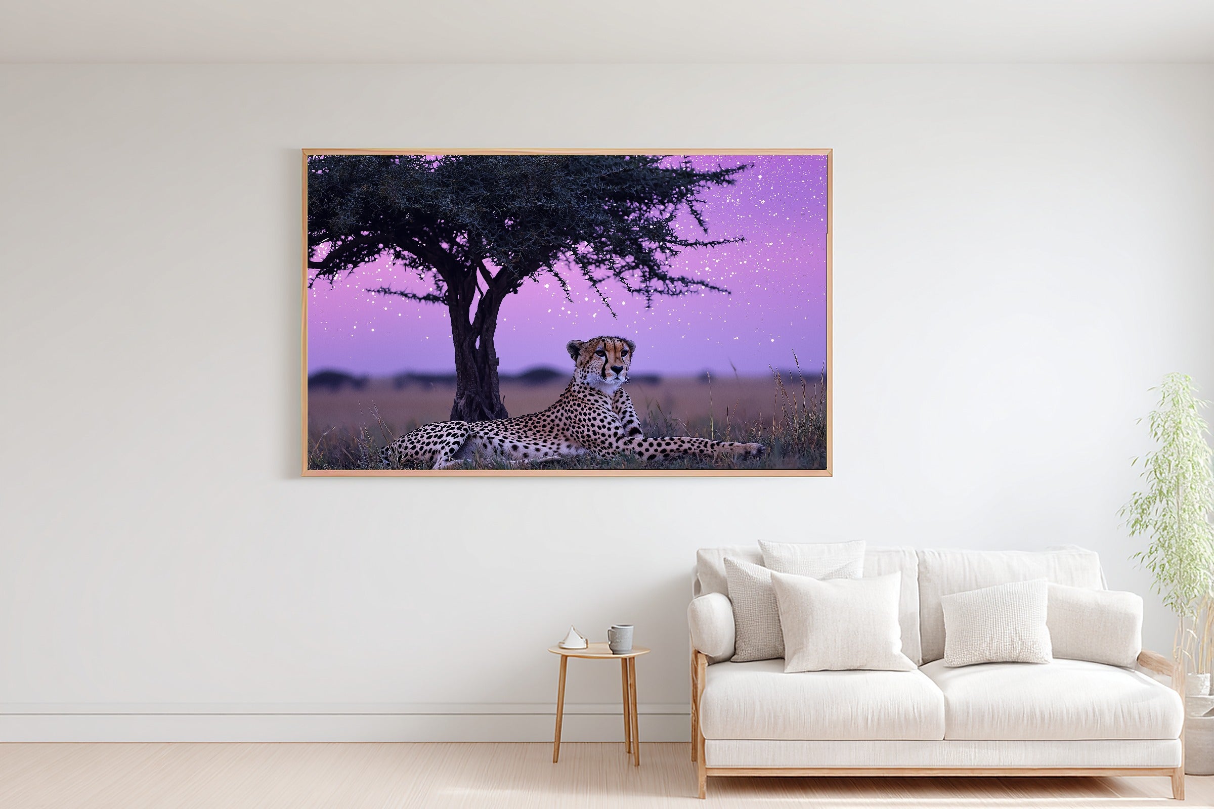 Hand-picked Nursery Safari Cheetah Starlit Acacia Giclée Print, Moody Warm Safari for the Living Room — nursery-safari-cheetah-starlit-acacia-bedroom-wall-art.jpg