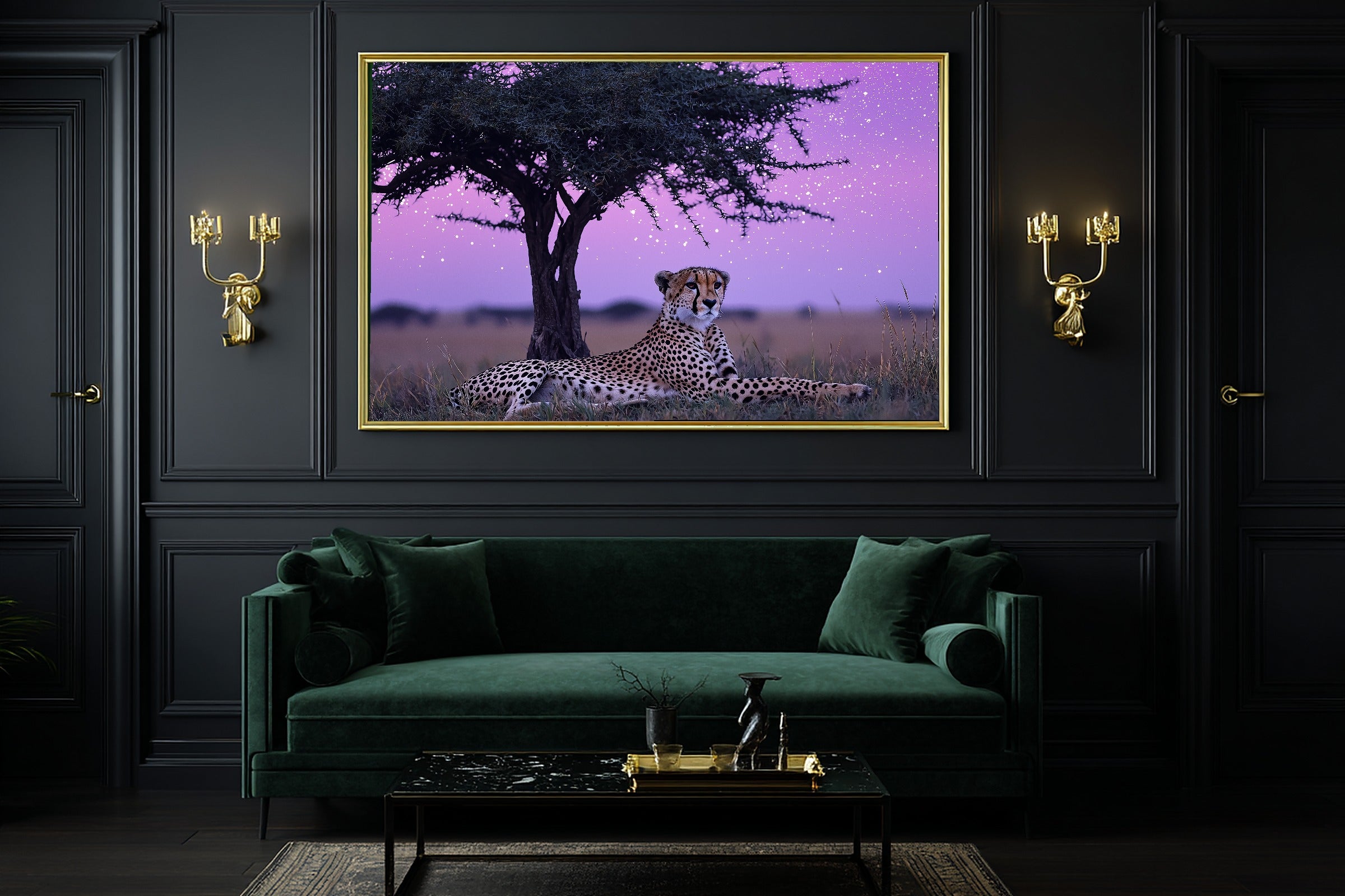 Hand-picked Nursery Safari Cheetah Starlit Acacia Giclée Print, Moody Warm Safari for the Living Room — nursery-safari-cheetah-starlit-acacia-office-wall-art.jpg