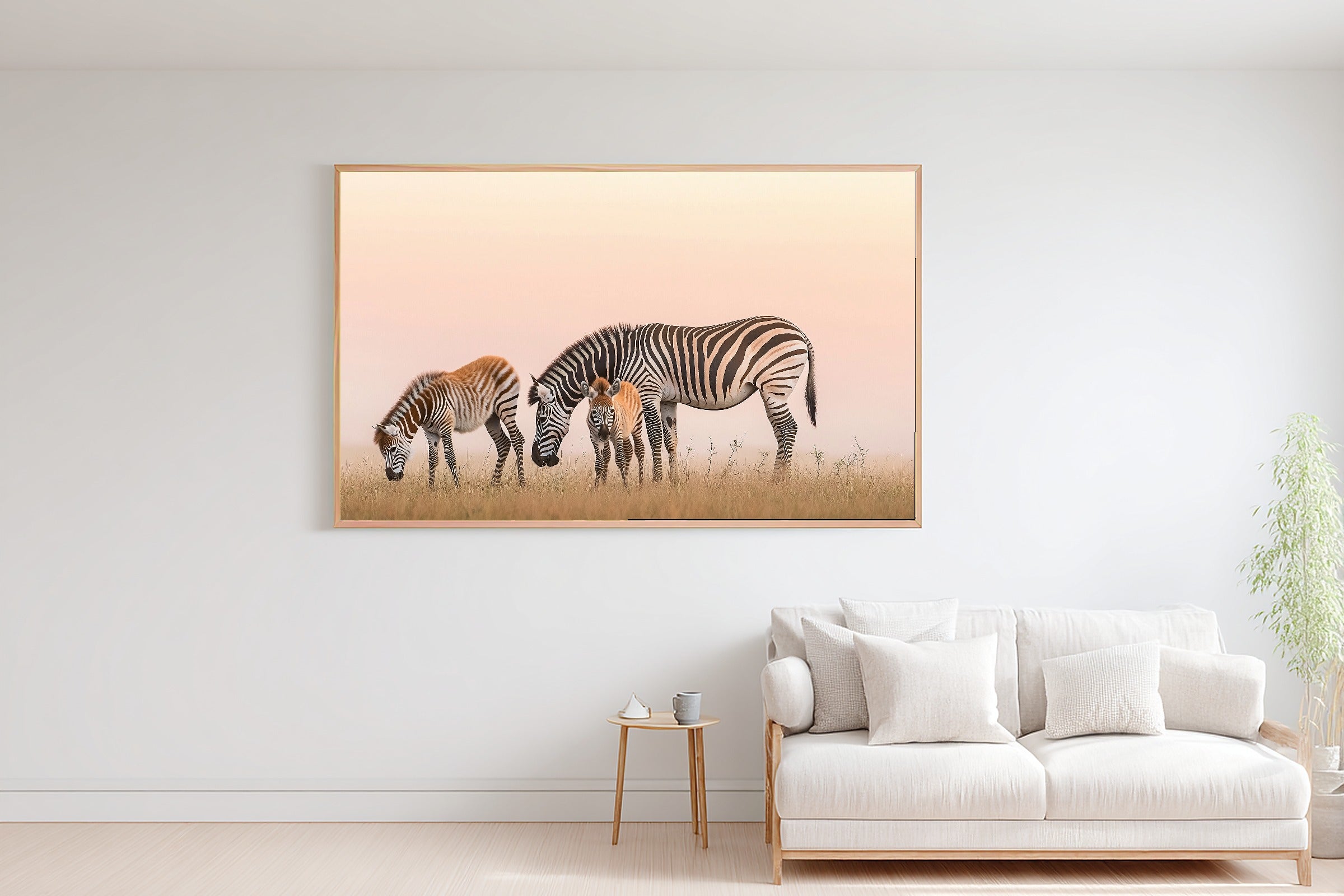 Nursery Safari Zebra Family Morning Dramatic Wildlife Wall Art, Soulful Print for the Living Room — nursery-safari-zebra-family-morning-bedroom-wall-art.jpg