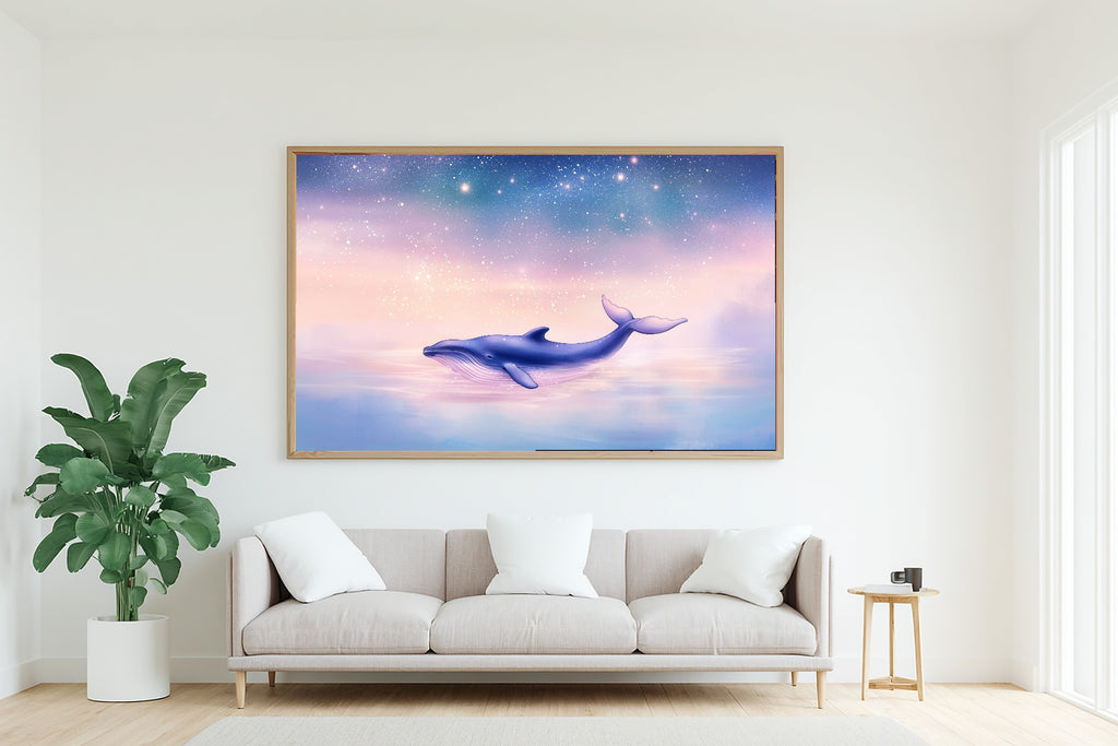 Nursery Whale Kingdom Stars Canvas Wall Art, Soft Tidal Neutral, Perfect for the Coastal Living Room, Gift Under 100 — nursery-whale-kingdom-stars-living-room-wall-art.jpg