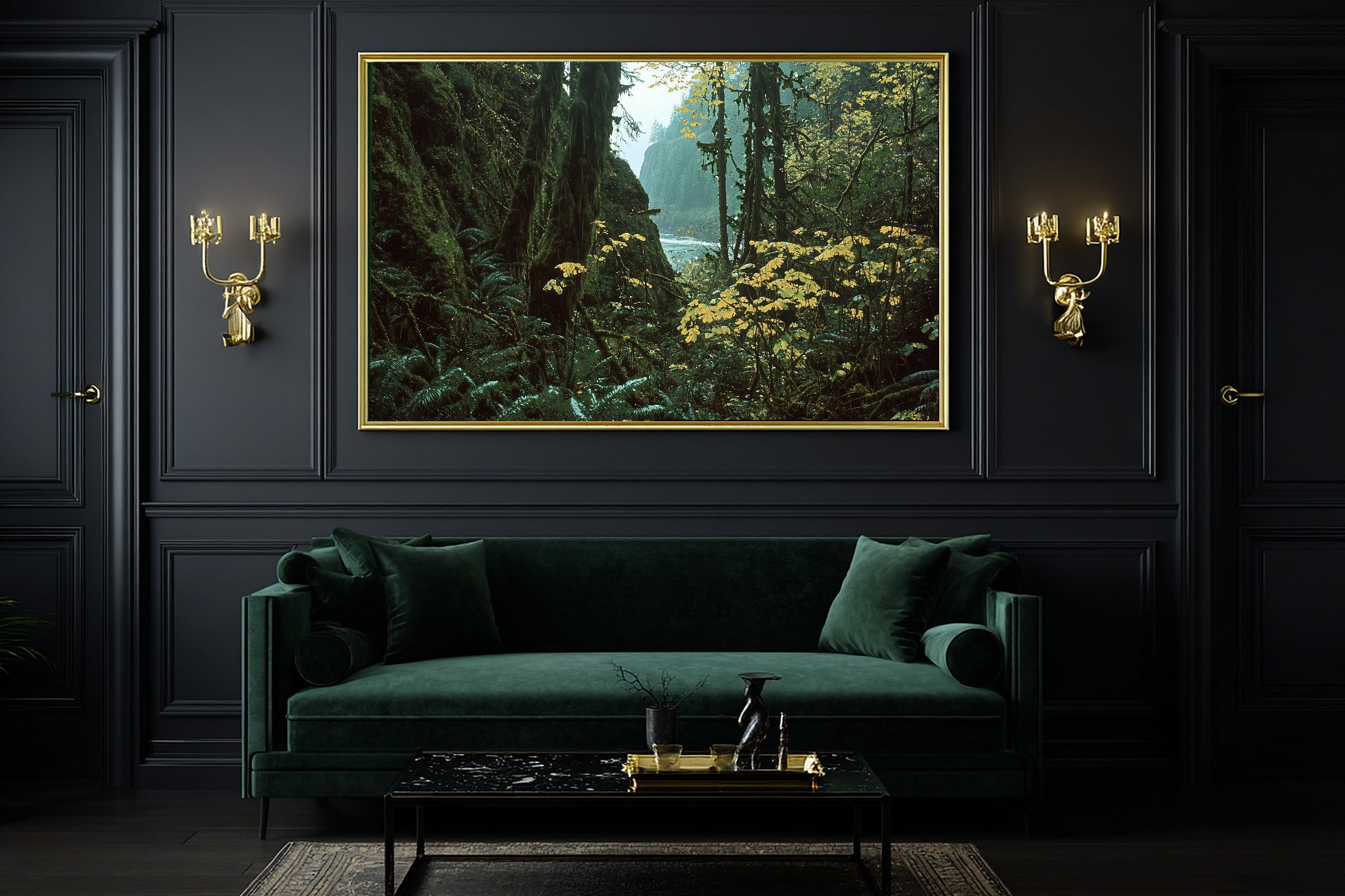 Quiet Cabin Olympic Park Retro Poster Art Print — Soft Woodland Decor for the Cozy Cabin, Stretched Canvas the Nature Lover Will Love — olympic-park-retro-poster-office-wall-art.jpg