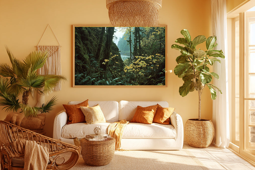 Quiet Cabin Olympic Park Retro Poster Art Print — Soft Woodland Decor for the Cozy Cabin, Stretched Canvas the Nature Lover Will Love — olympic-park-retro-poster-room-5-wall-art.jpg