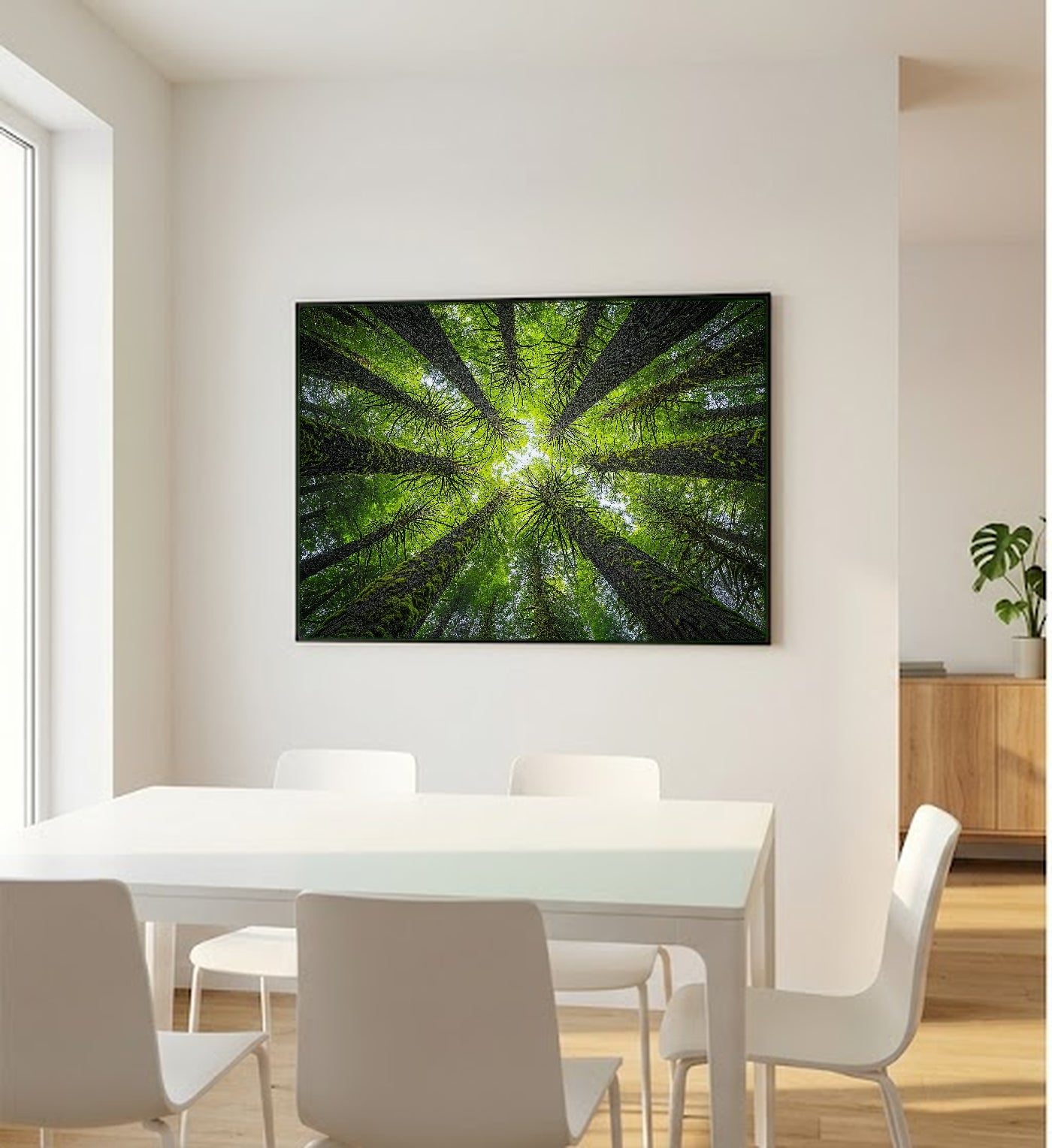 Olympic Cathedral Canvas Wall Art | Moss-Draped Spruce Print, Pacific Northwest Decor, Stretched Canvas — olympic-rainforest-mossy-cathedral-bedroom-wall-art.jpg