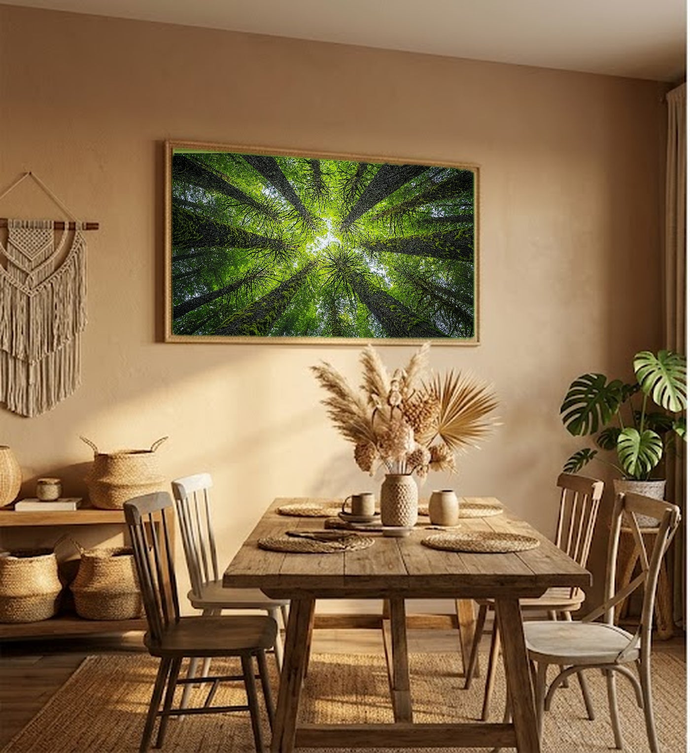Olympic Cathedral Canvas Wall Art | Moss-Draped Spruce Print, Pacific Northwest Decor, Stretched Canvas — olympic-rainforest-mossy-cathedral-hallway-wall-art.jpg