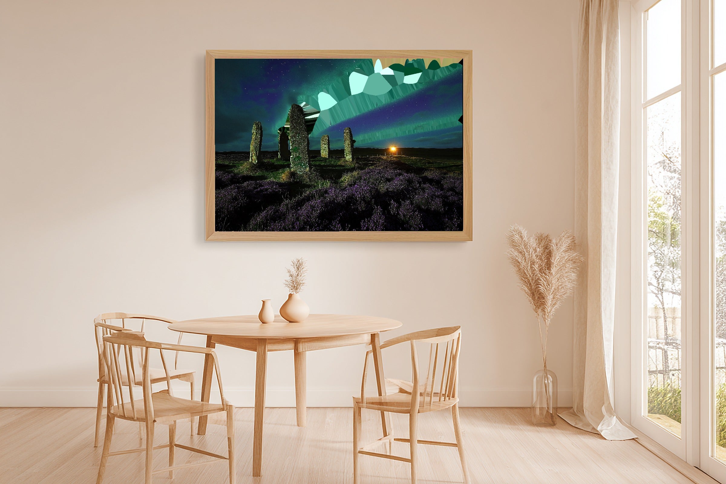 Moody Aurora Orkney Standing Stones Aurora Canvas Wall Art — Timeless Print for the Bedroom, A Gift the Aurora Chaser Next Door Will Adore — orkney-standing-stones-aurora-dining-room-wall-art.jpg