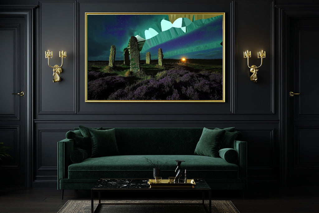 Moody Aurora Orkney Standing Stones Aurora Canvas Wall Art — Timeless Print for the Bedroom, A Gift the Aurora Chaser Next Door Will Adore — orkney-standing-stones-aurora-office-wall-art.jpg