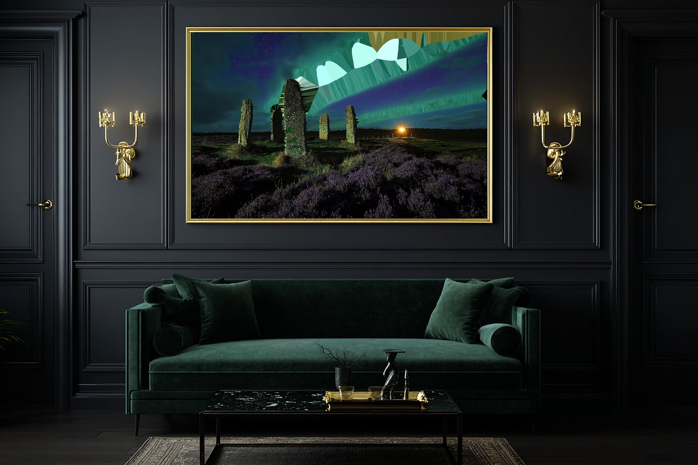 Moody Aurora Orkney Standing Stones Aurora Canvas Wall Art — Timeless Print for the Bedroom, A Gift the Aurora Chaser Next Door Will Adore — orkney-standing-stones-aurora-office-wall-art.jpg