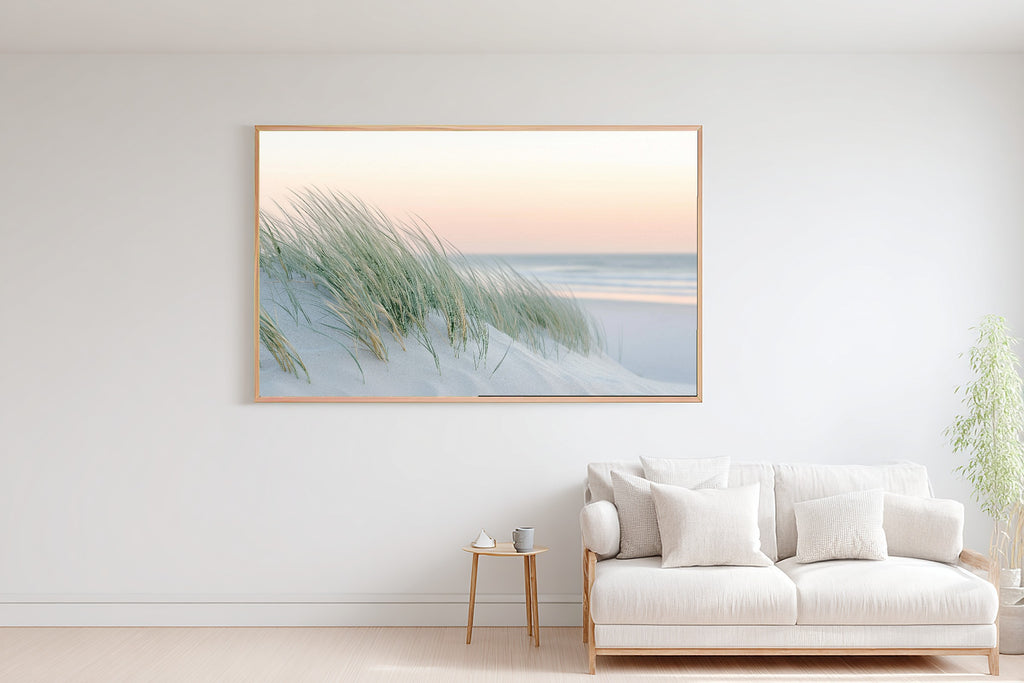 Sunlit Palm Outer Banks Dune Grass Canvas Wall Art — Cozy Print for the Sunroom, A Gift the Island-Loving Friend Will Adore — outer-banks-dune-grass-bedroom-wall-art.jpg