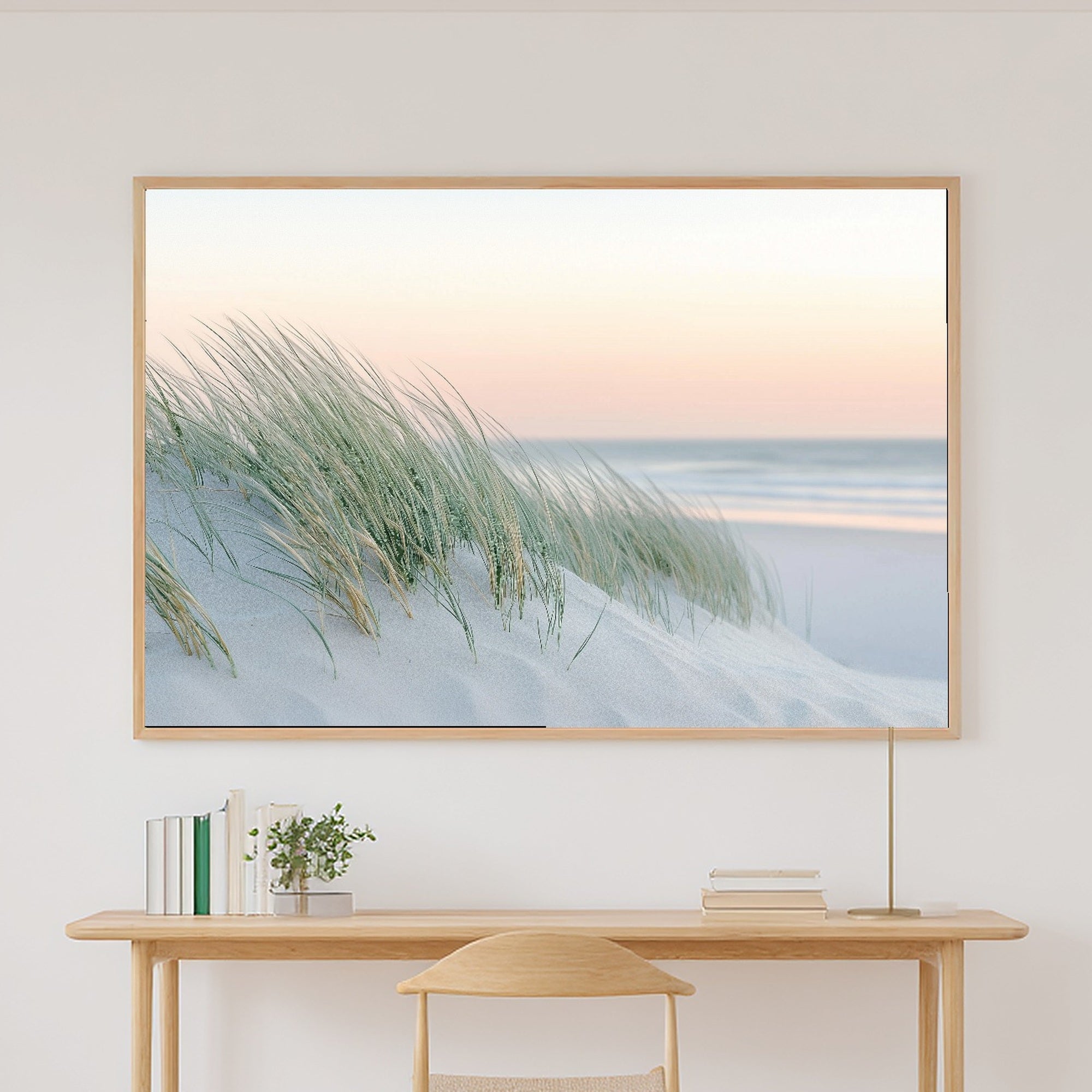 Sunlit Palm Outer Banks Dune Grass Canvas Wall Art — Cozy Print for the Sunroom, A Gift the Island-Loving Friend Will Adore — outer-banks-dune-grass-canvas-print.jpg