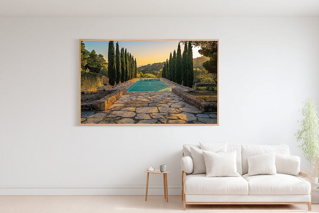 Paddle Tennis Club Mediterranean Warm Gallery Wall Art — Dreamy Print for the Living Room — paddle-tennis-club-mediterranean-bedroom-wall-art.jpg