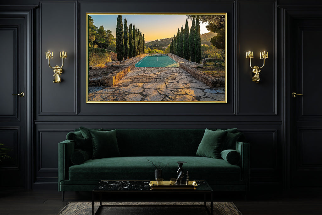 Paddle Tennis Club Mediterranean Warm Gallery Wall Art — Dreamy Print for the Living Room — paddle-tennis-club-mediterranean-office-wall-art.jpg
