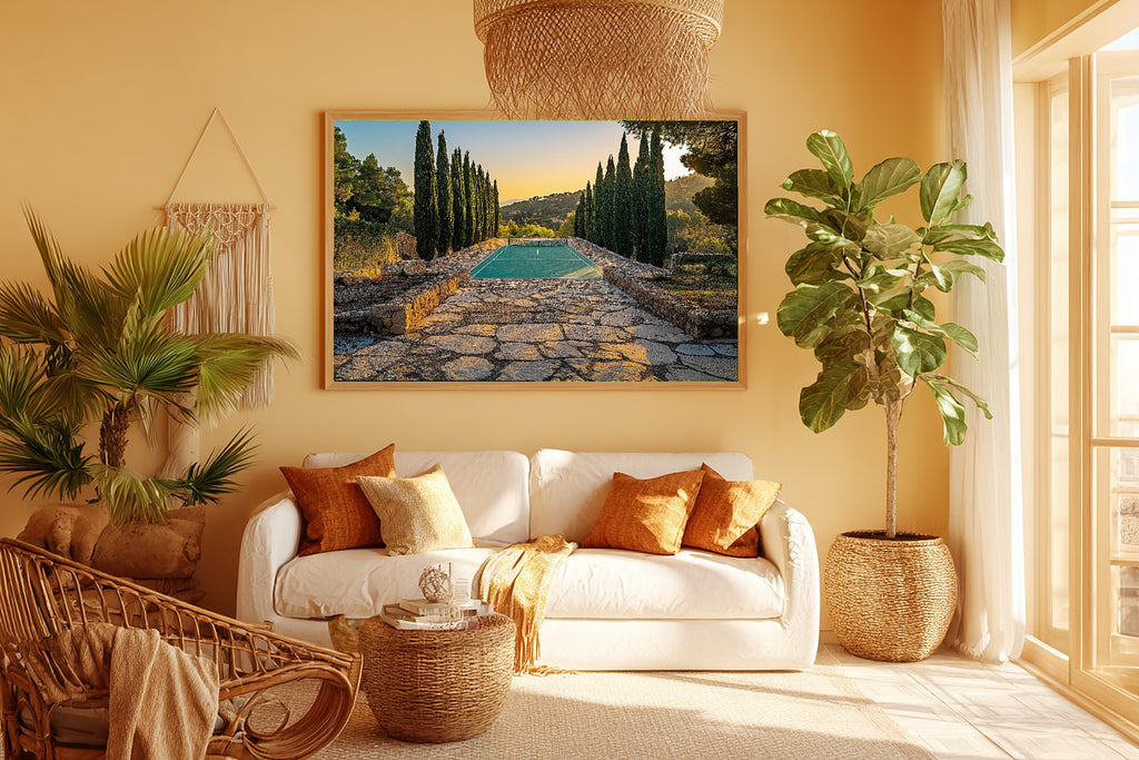 Paddle Tennis Club Mediterranean Warm Gallery Wall Art — Dreamy Print for the Living Room — paddle-tennis-club-mediterranean-room-5-wall-art.jpg