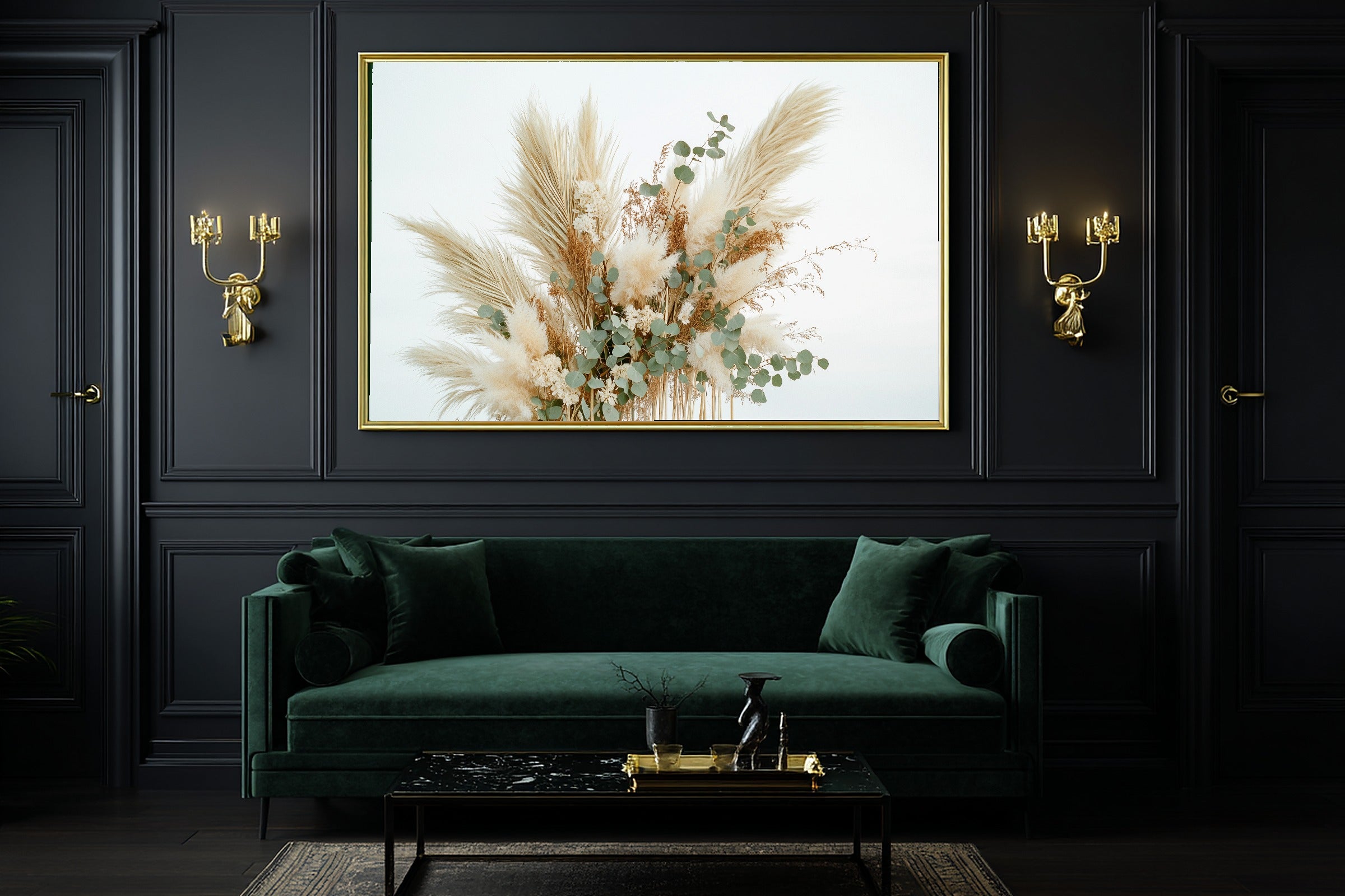 Pampas Grass Arch Cream Canvas Print, Cozy Studio Decor, Home Office Wall Decor, Move-In Gift Idea — pampas-grass-arch-cream-office-wall-art.jpg