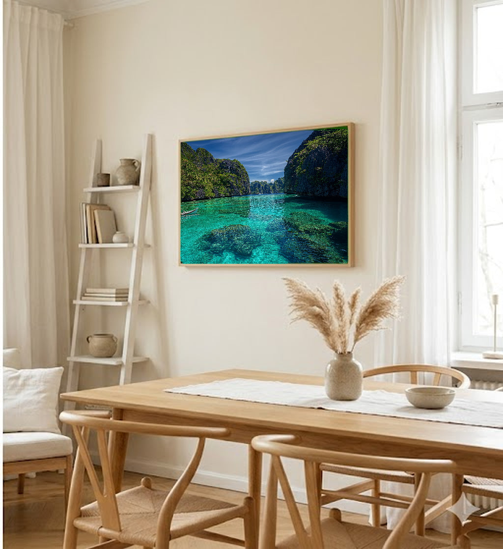 Palawan Canvas Wall Art | Philippines El Nido Print, Tropical Beach, Asian Coastal Decor, Stretched Canvas — philippines-palawan-dining-room-wall-art.jpg