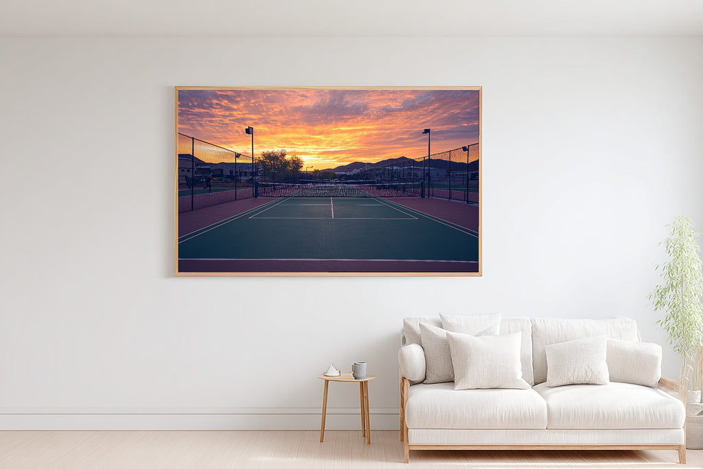 Cozy Studio Pickleball Club Sunrise Painterly Art Print — Timeless Decor for the Living Room — pickleball-club-sunrise-painterly-bedroom-wall-art.jpg