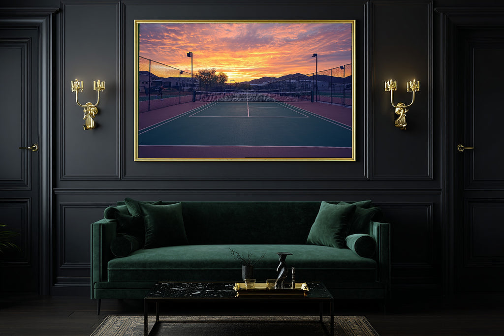 Cozy Studio Pickleball Club Sunrise Painterly Art Print — Timeless Decor for the Living Room — pickleball-club-sunrise-painterly-office-wall-art.jpg