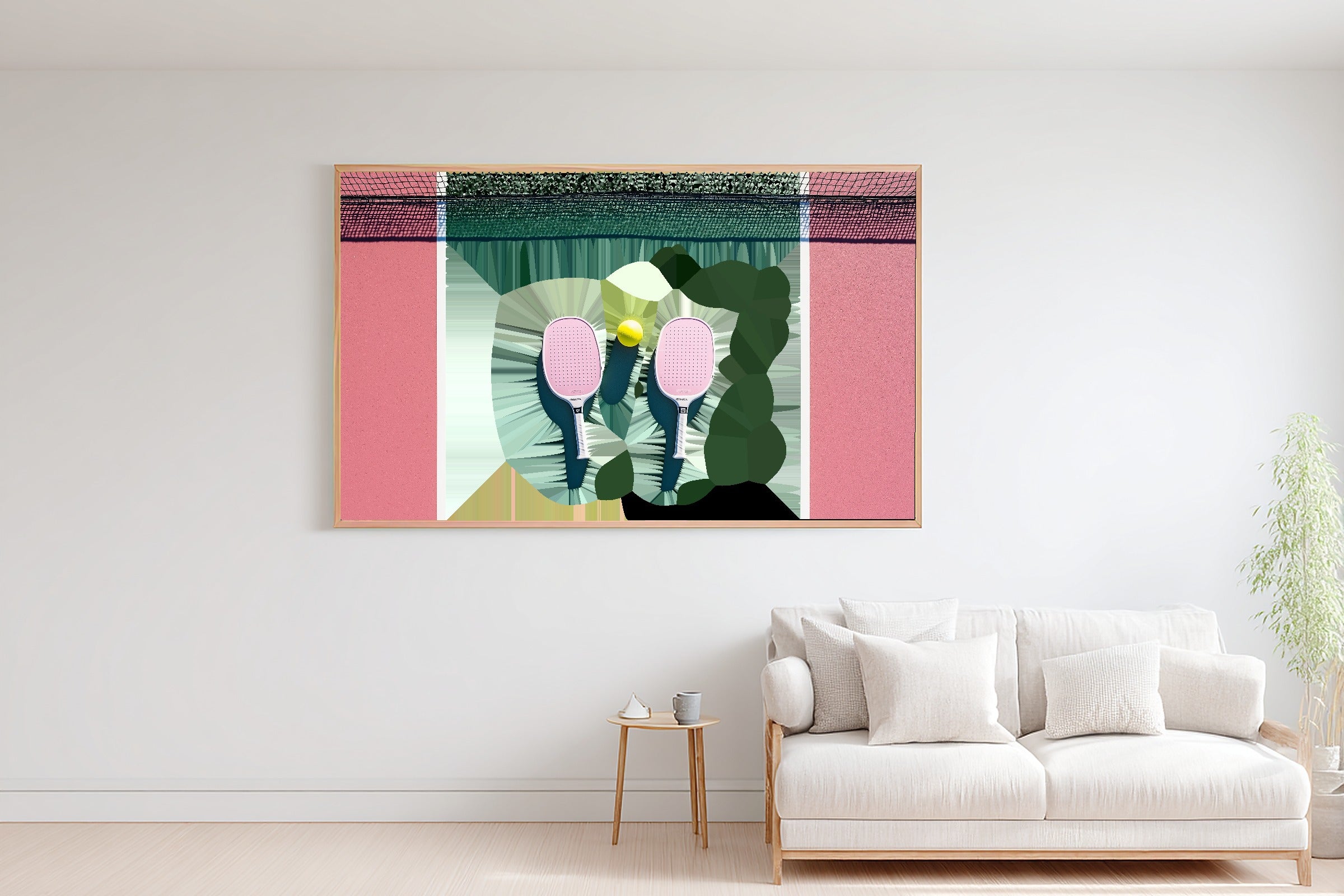 Hand-picked Pickleball Court Overhead Pastel Giclée Print — Moody Cozy Studio for the Living Room, Ready-to-Hang Art Lover in Your Life Gift — pickleball-court-overhead-pastel-bedroom-wall-art.jpg
