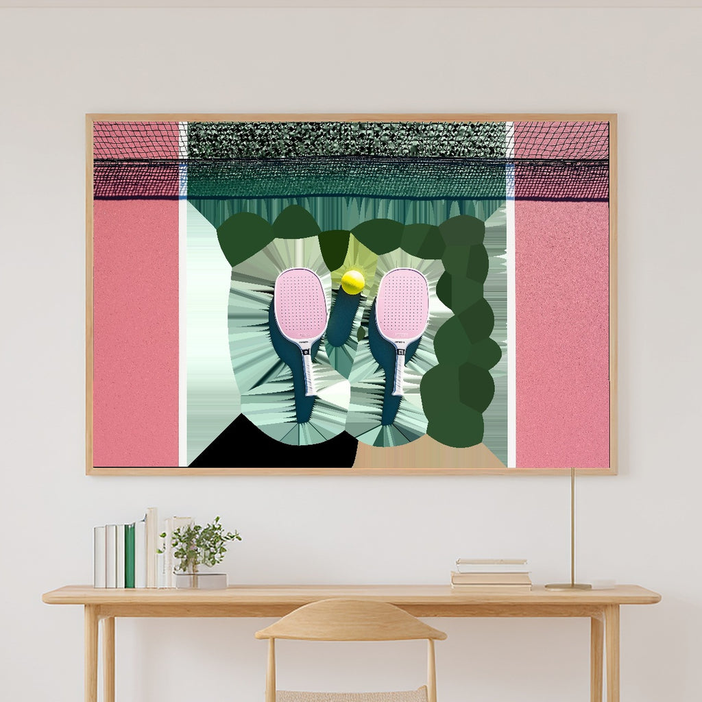 Hand-picked Pickleball Court Overhead Pastel Giclée Print — Moody Cozy Studio for the Living Room, Ready-to-Hang Art Lover in Your Life Gift — pickleball-court-overhead-pastel-canvas-print.jpg