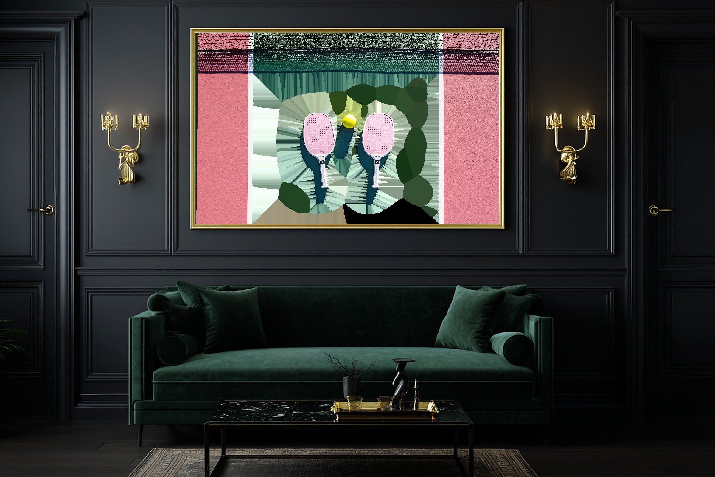 Hand-picked Pickleball Court Overhead Pastel Giclée Print — Moody Cozy Studio for the Living Room, Ready-to-Hang Art Lover in Your Life Gift — pickleball-court-overhead-pastel-office-wall-art.jpg