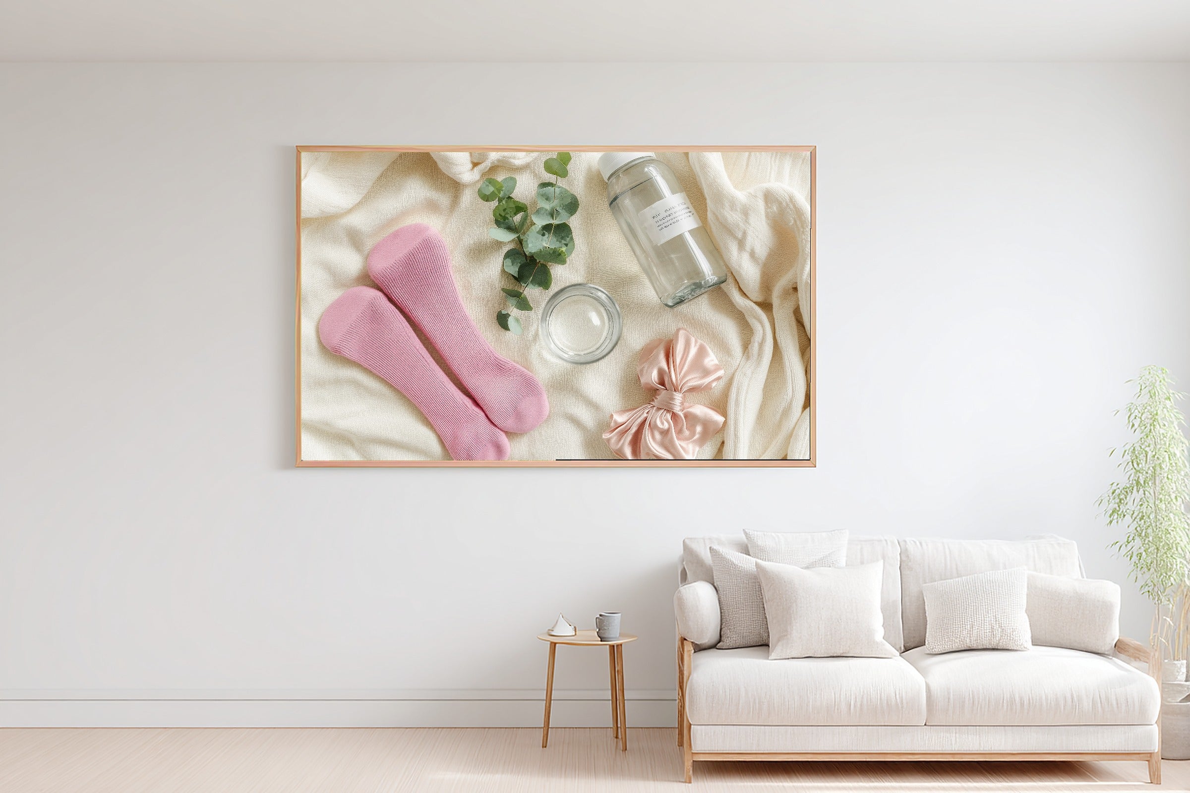 Pilates Princess Flat Lay Warm Gallery Wall Art — Cozy Print for the Living Room, Stretched Canvas Gift for the Art Lover in Your Life — pilates-princess-flat-lay-bedroom-wall-art.jpg