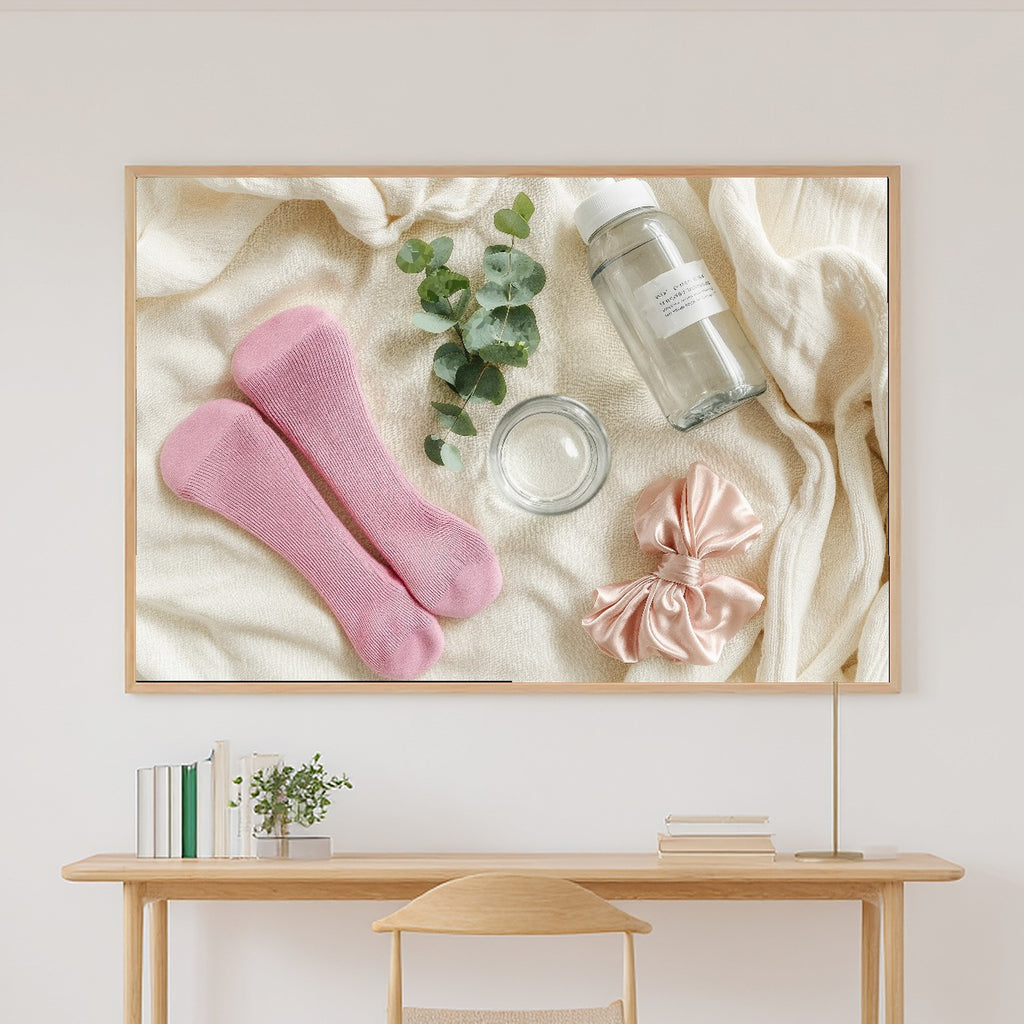 Pilates Princess Flat Lay Warm Gallery Wall Art — Cozy Print for the Living Room, Stretched Canvas Gift for the Art Lover in Your Life — pilates-princess-flat-lay-canvas-print.jpg