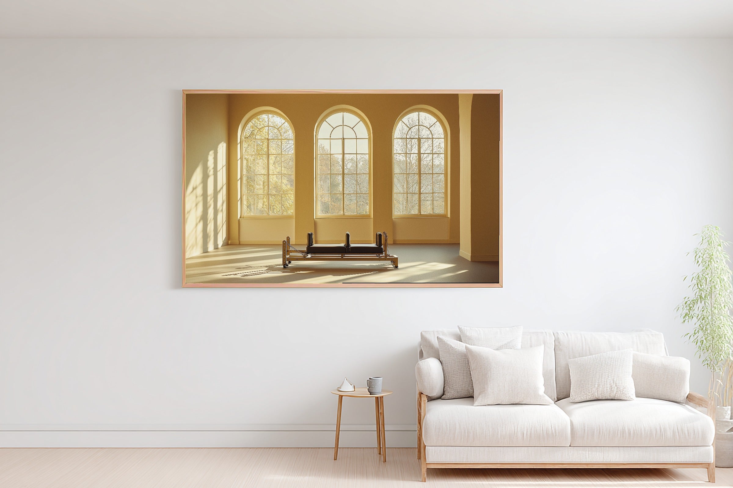 Pilates Reformer Studio Painterly Cozy Studio Wall Art — Heartfelt Print for the Living Room — pilates-reformer-studio-painterly-bedroom-wall-art.jpg