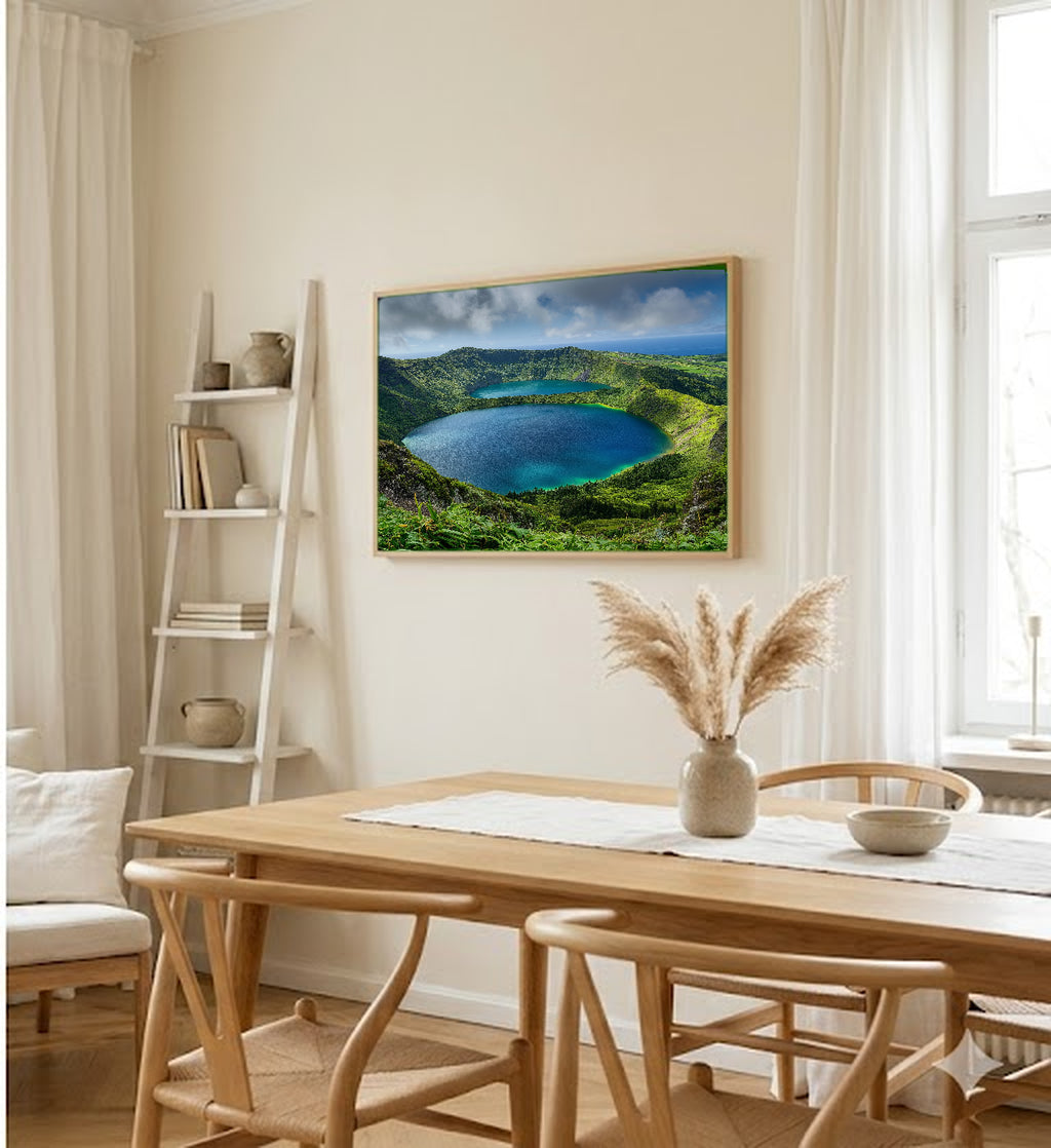 Azores Canvas Wall Art | Portugal Island Print, Atlantic Ocean, European Landscape, Stretched Canvas — portugal-azores-dining-room-wall-art.jpg