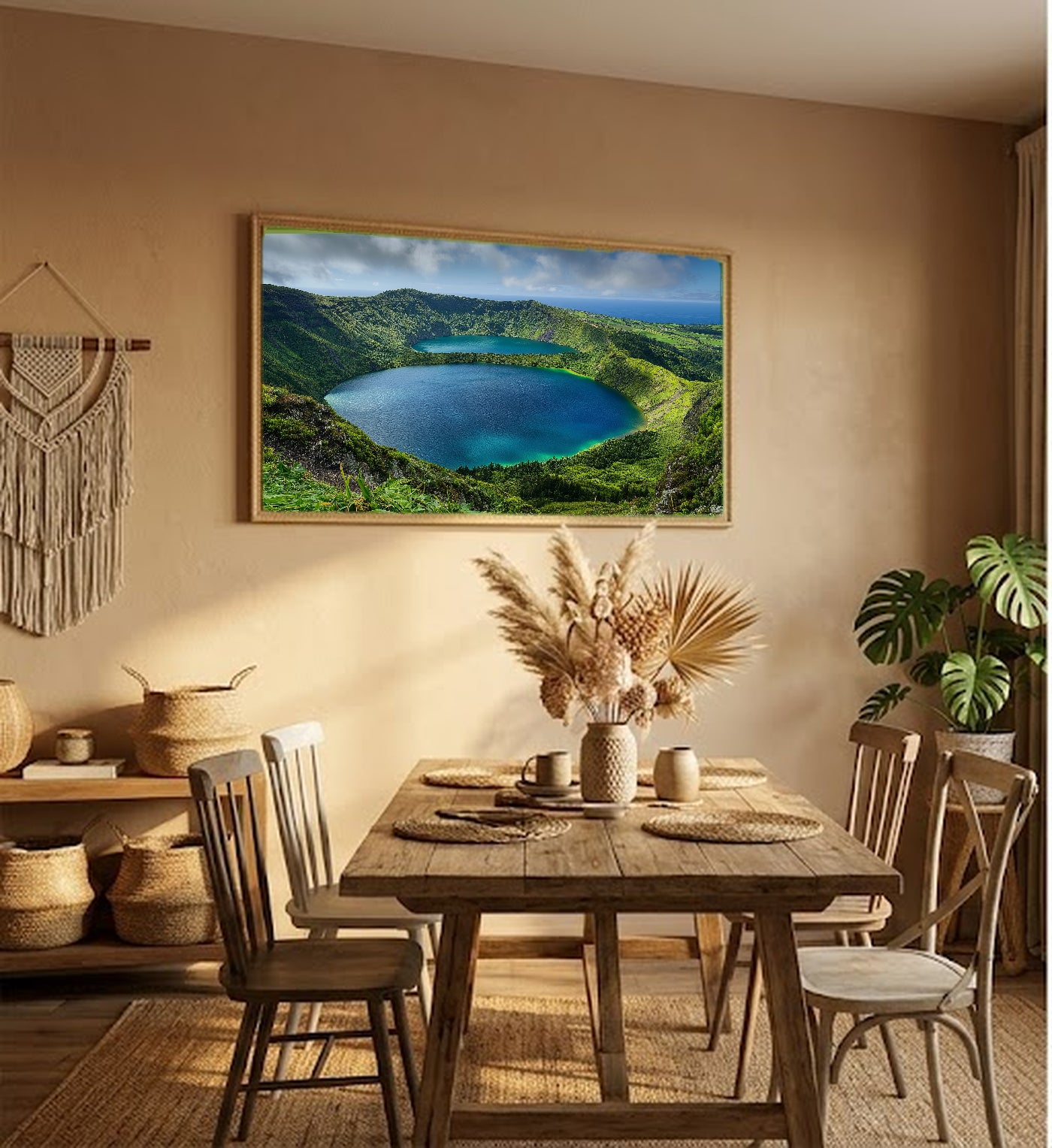 Azores Canvas Wall Art | Portugal Island Print, Atlantic Ocean, European Landscape, Stretched Canvas — portugal-azores-hallway-wall-art.jpg