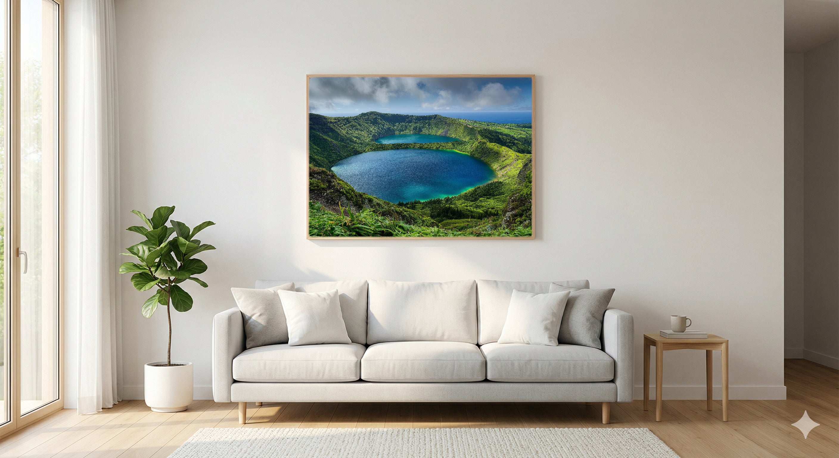 Azores Canvas Wall Art | Portugal Island Print, Atlantic Ocean, European Landscape, Stretched Canvas — portugal-azores-living-room-wall-art.jpg