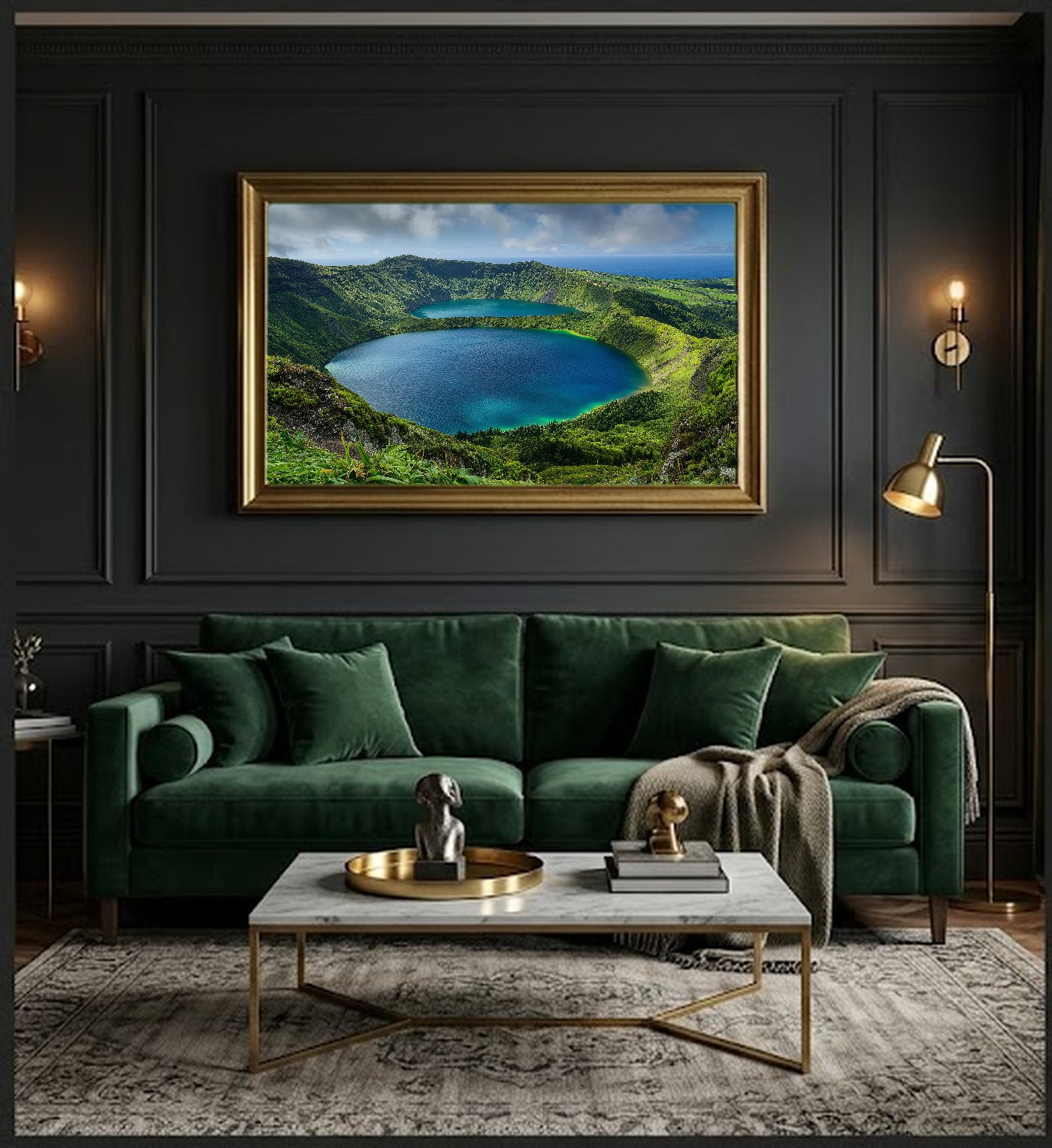 Azores Canvas Wall Art | Portugal Island Print, Atlantic Ocean, European Landscape, Stretched Canvas — portugal-azores-office-wall-art.jpg