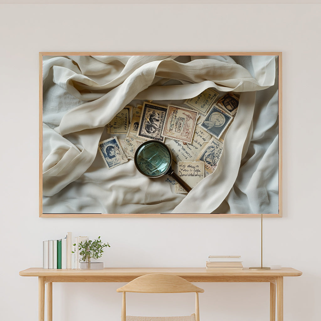 Postage Stamp Collage Europe Canvas Print, Warm Soulful Tones, Perfect for the Living Room, Ready to Hang — postage-stamp-collage-europe-canvas-print.jpg