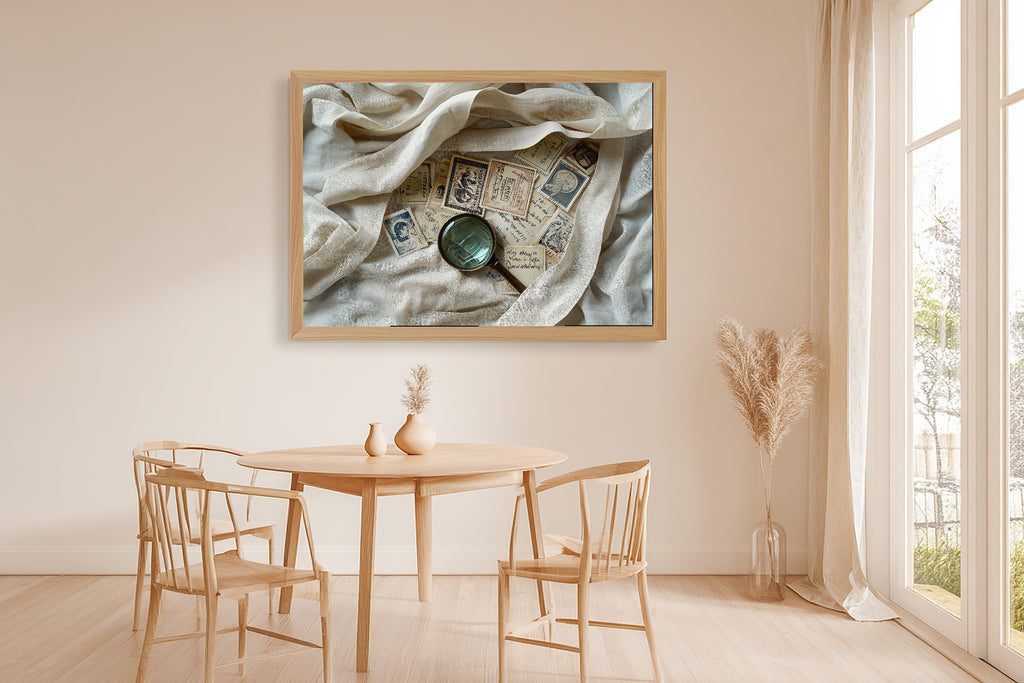 Postage Stamp Collage Europe Canvas Print, Warm Soulful Tones, Perfect for the Living Room, Ready to Hang — postage-stamp-collage-europe-dining-room-wall-art.jpg