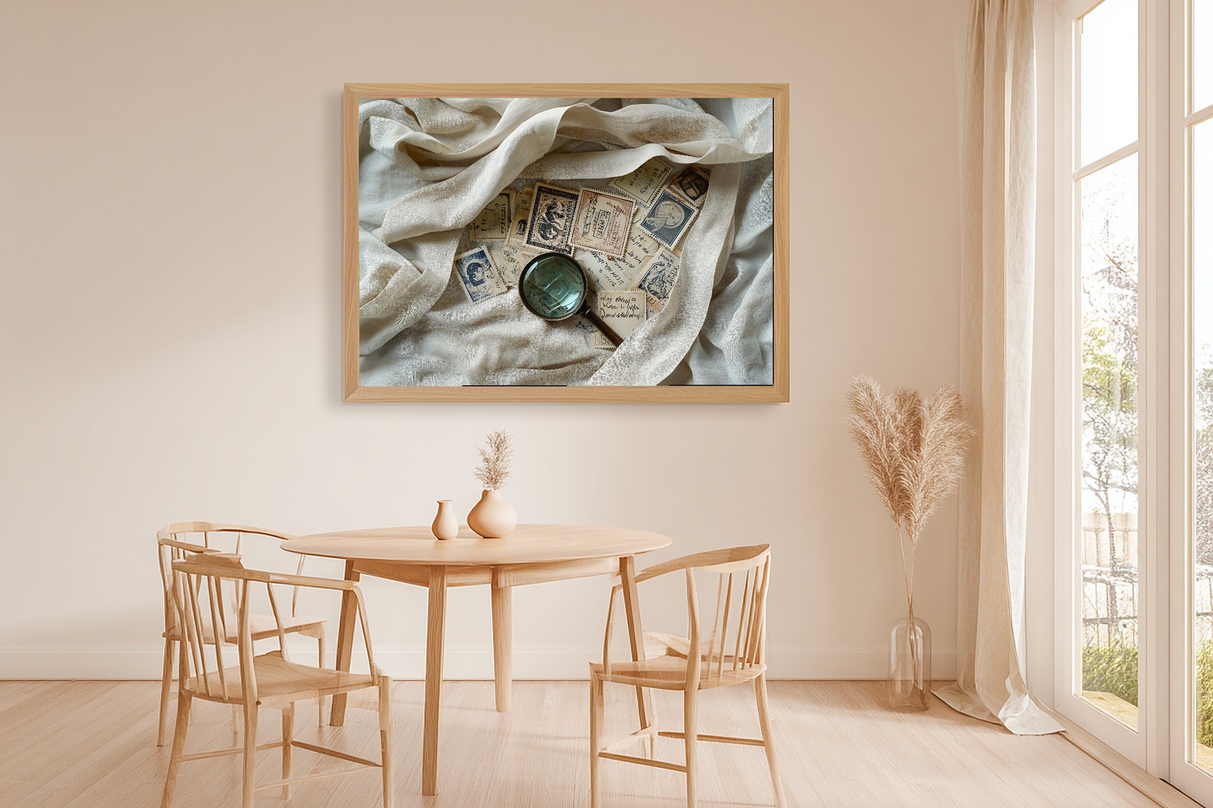 Postage Stamp Collage Europe Canvas Print, Warm Soulful Tones, Perfect for the Living Room, Ready to Hang — postage-stamp-collage-europe-dining-room-wall-art.jpg