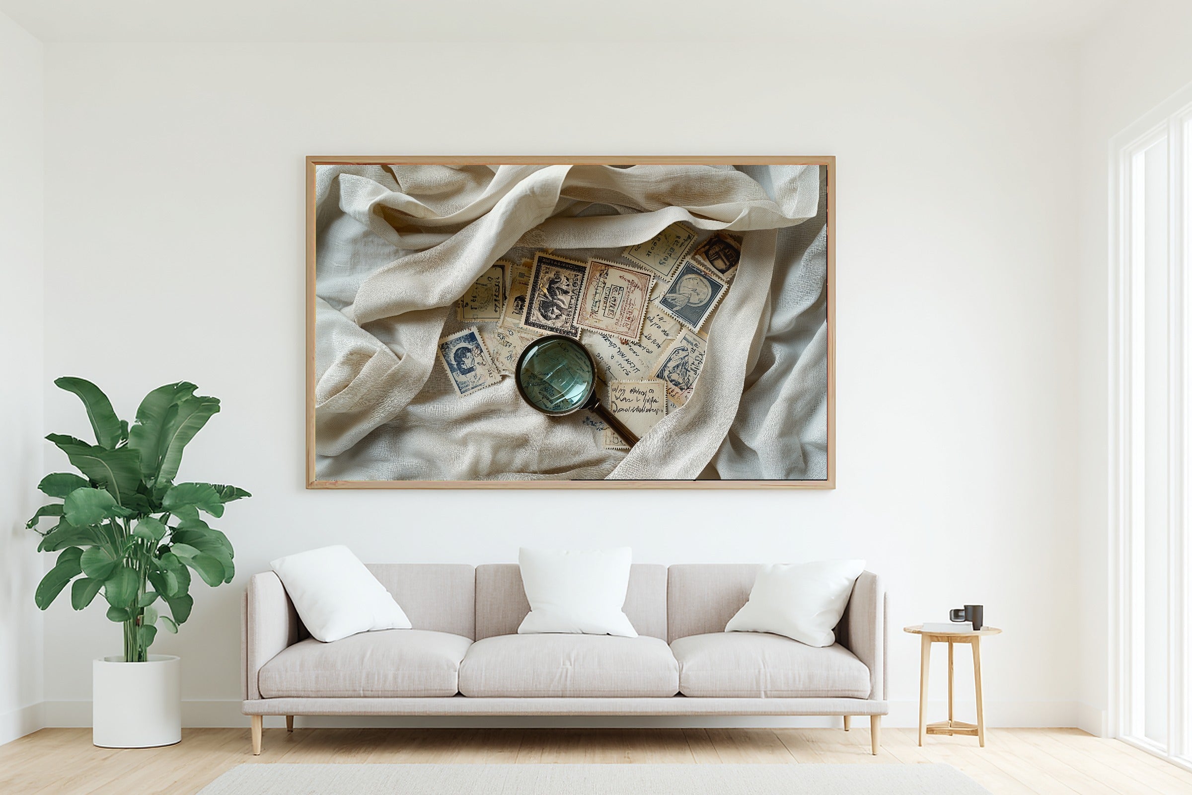 Postage Stamp Collage Europe Canvas Print, Warm Soulful Tones, Perfect for the Living Room, Ready to Hang — postage-stamp-collage-europe-living-room-wall-art.jpg