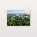 Rainforest Canopy Canvas Wall Art - Aerial Jungle Print, Tropical Green, Nature Photography, Stretched Canvas — rainforest canopy aerial canvas print