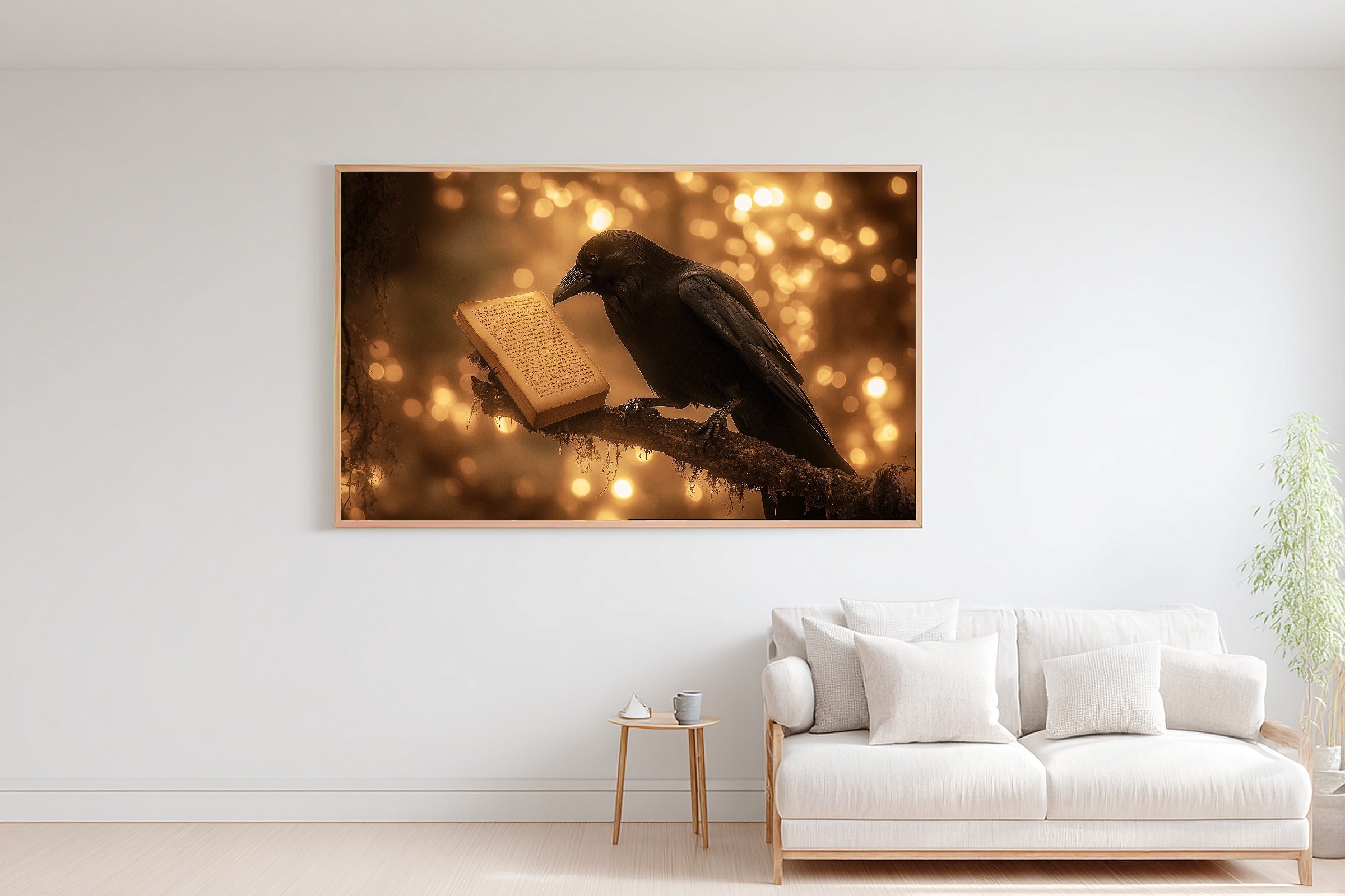 Raven Oak Manuscript Canvas Wall Art, Dreamy Timeless Artwork Home Decor, Bedroom Centerpiece, Ready to Hang — raven-oak-manuscript-bedroom-wall-art.jpg