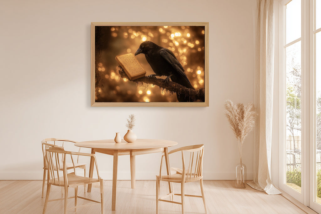 Raven Oak Manuscript Canvas Wall Art, Dreamy Timeless Artwork Home Decor, Bedroom Centerpiece, Ready to Hang — raven-oak-manuscript-dining-room-wall-art.jpg