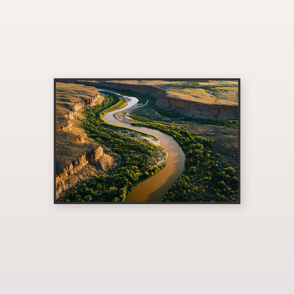 Rio Grande Canvas Wall Art | Aerial Meander Print, Southwest Decor, Stretched Canvas — rio-grande-aerial-meander-canvas-print.jpg