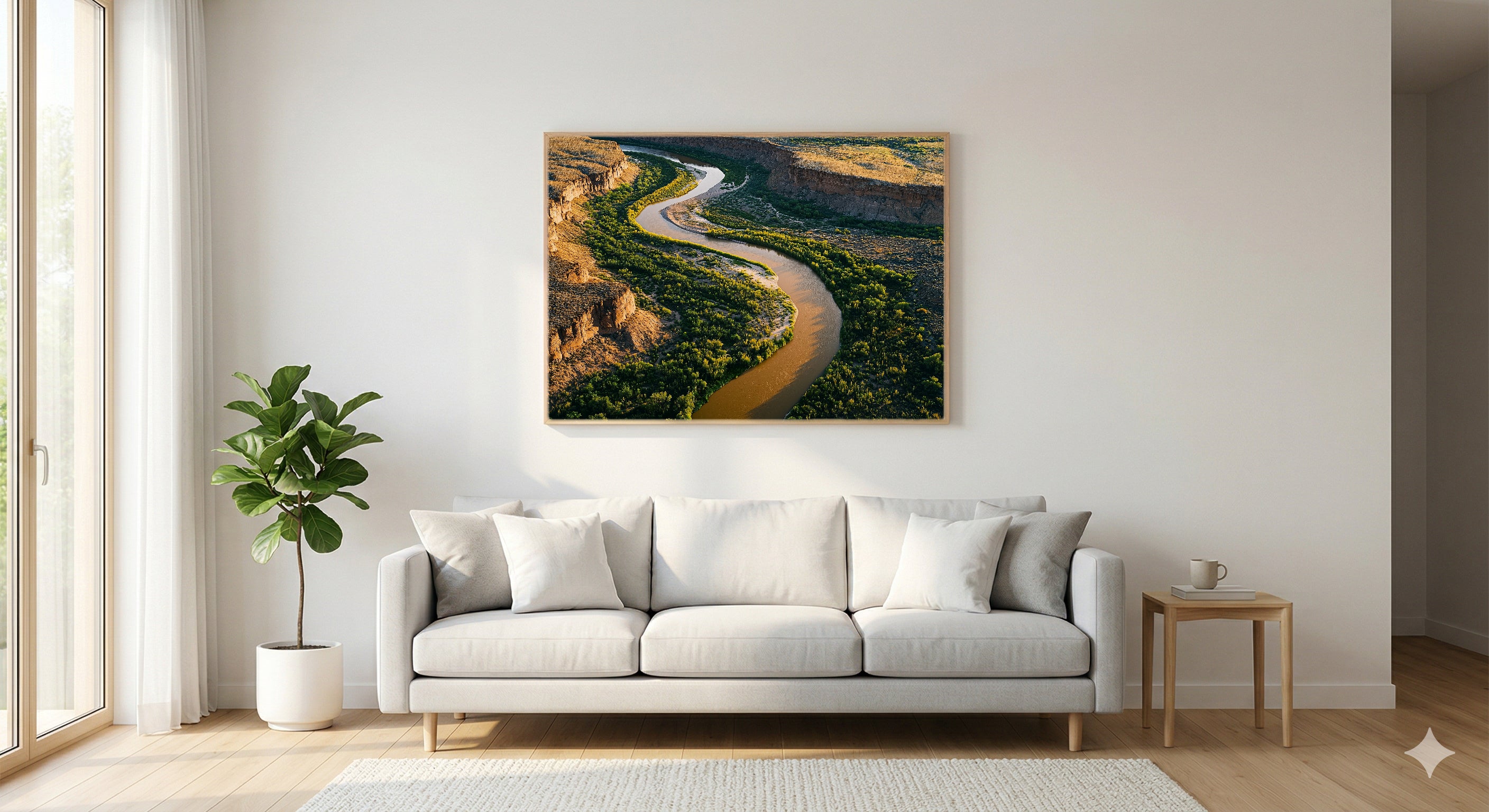 Rio Grande Canvas Wall Art | Aerial Meander Print, Southwest Decor, Stretched Canvas — rio-grande-aerial-meander-living-room-wall-art.jpg