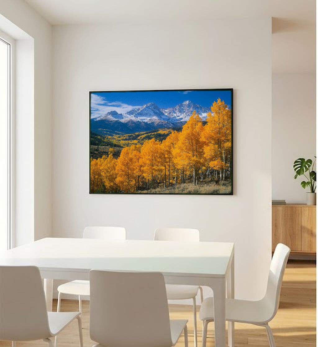 Rocky Mountains Fall Canvas Wall Art | Colorado Aspen Print, Autumn Trees, Nature Decor, Stretched Canvas — rocky-mountains-fall-bedroom-wall-art.jpg