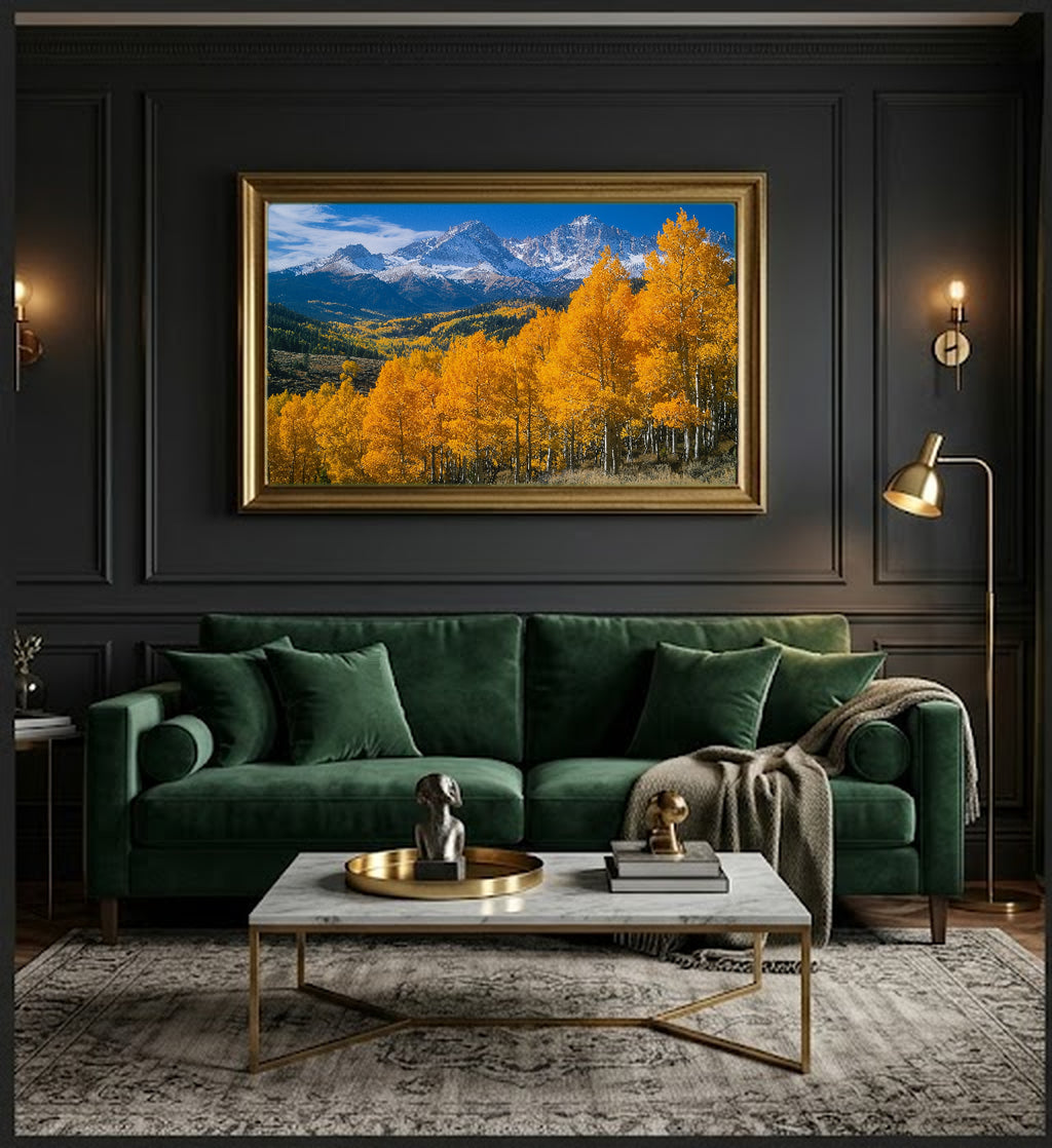 Rocky Mountains Fall Canvas Wall Art | Colorado Aspen Print, Autumn Trees, Nature Decor, Stretched Canvas — rocky-mountains-fall-office-wall-art.jpg