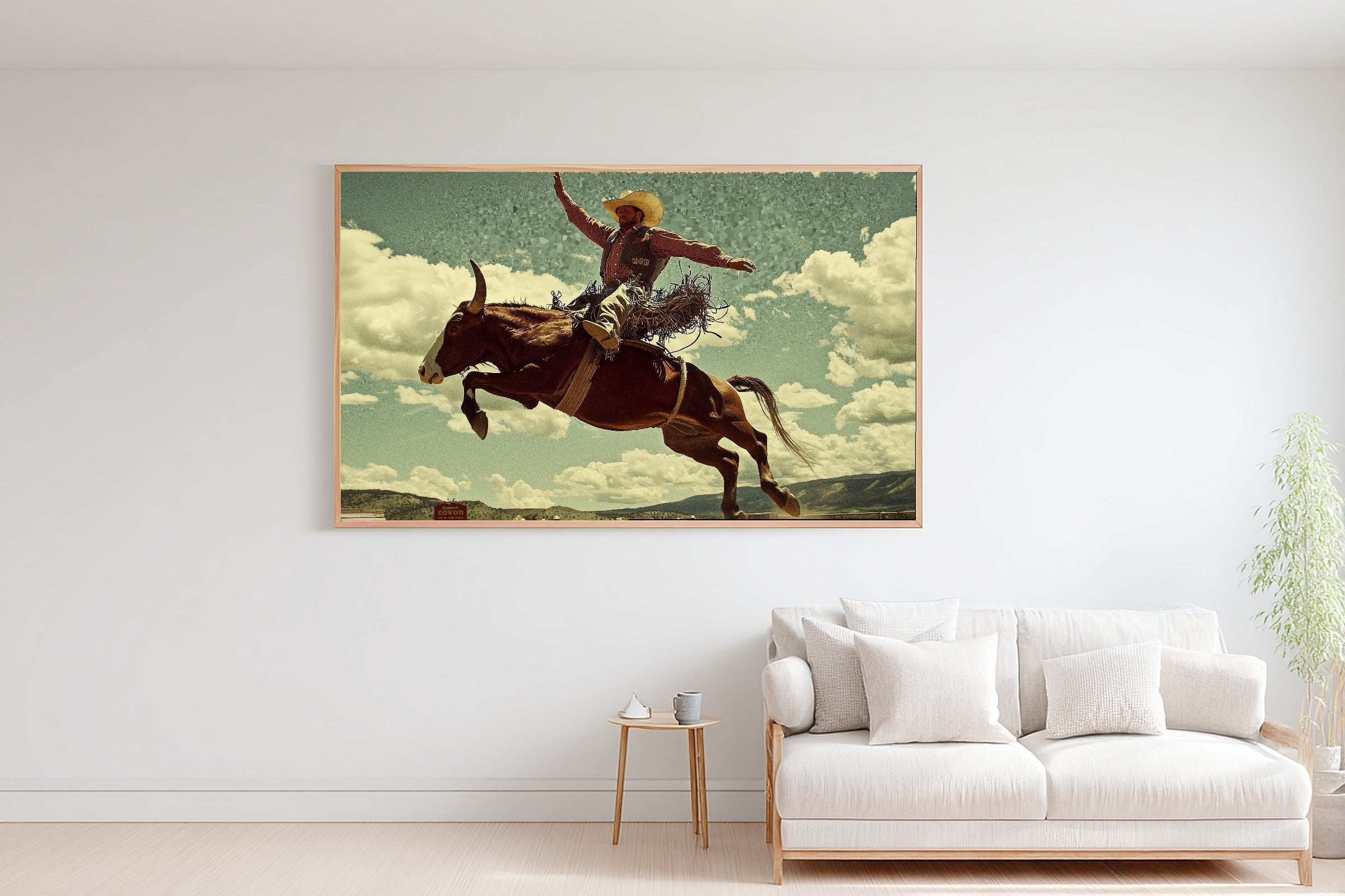 Soft Painterly Rodeo Cowboy Vintage Poster Art Print — Soulful Decor for the Living Room — rodeo-cowboy-vintage-poster-bedroom-wall-art.jpg