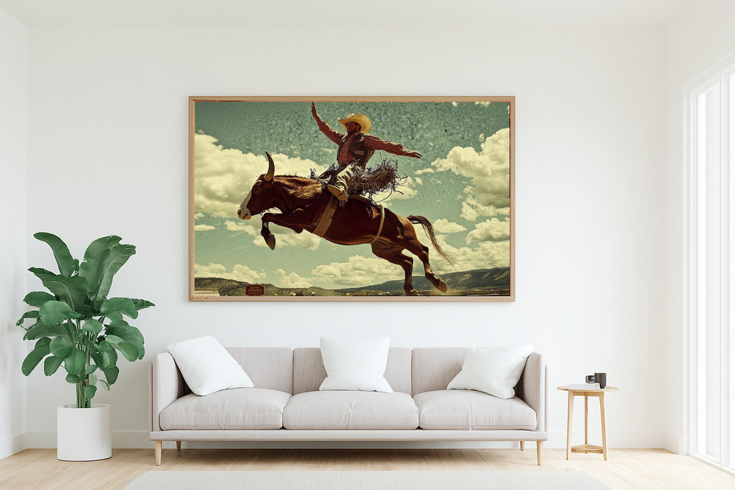 Soft Painterly Rodeo Cowboy Vintage Poster Art Print — Soulful Decor for the Living Room — rodeo-cowboy-vintage-poster-living-room-wall-art.jpg